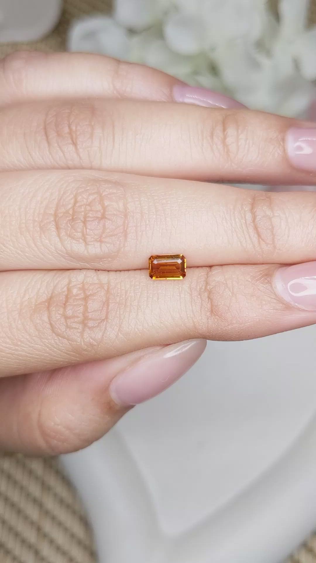 0.43 Ct. Madeira Citrine from Brazil Size Video