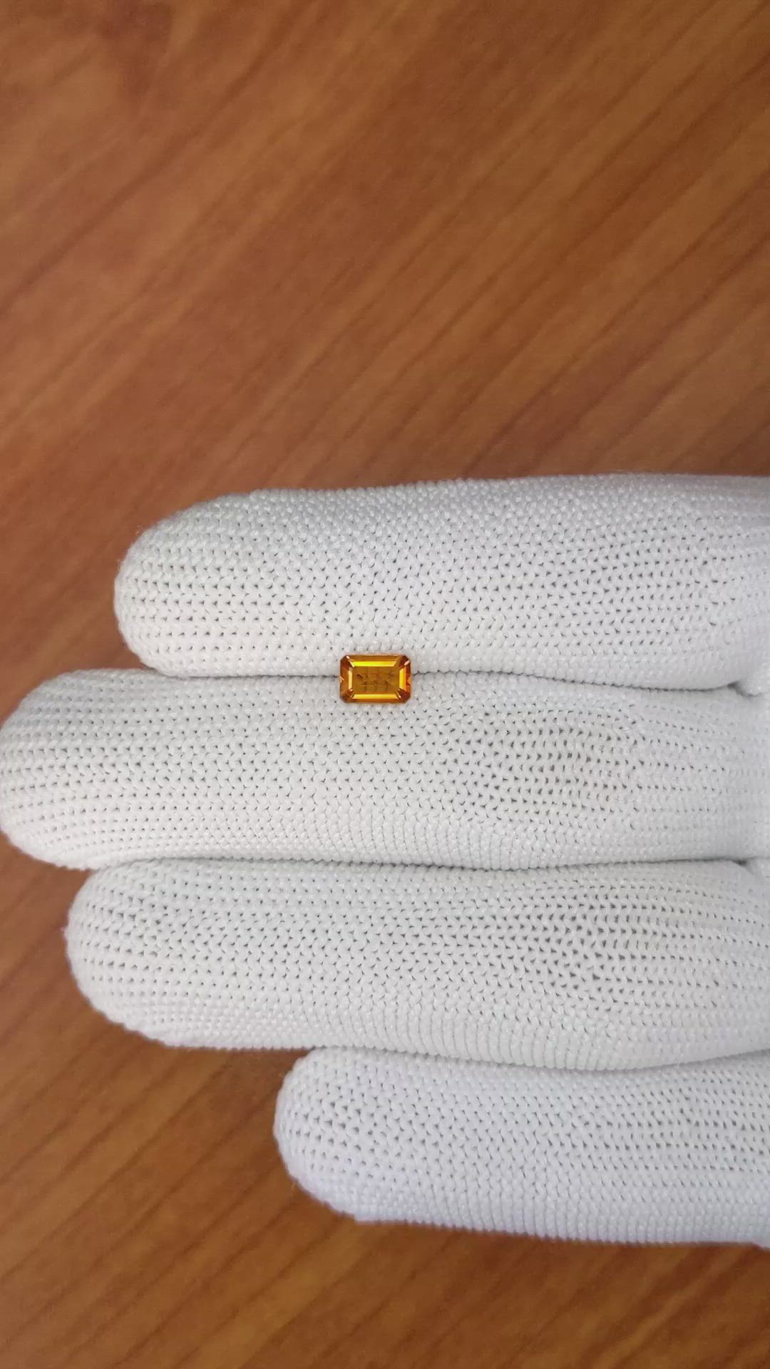 0.47 Ct. Madeira Citrine from Brazil Size Video