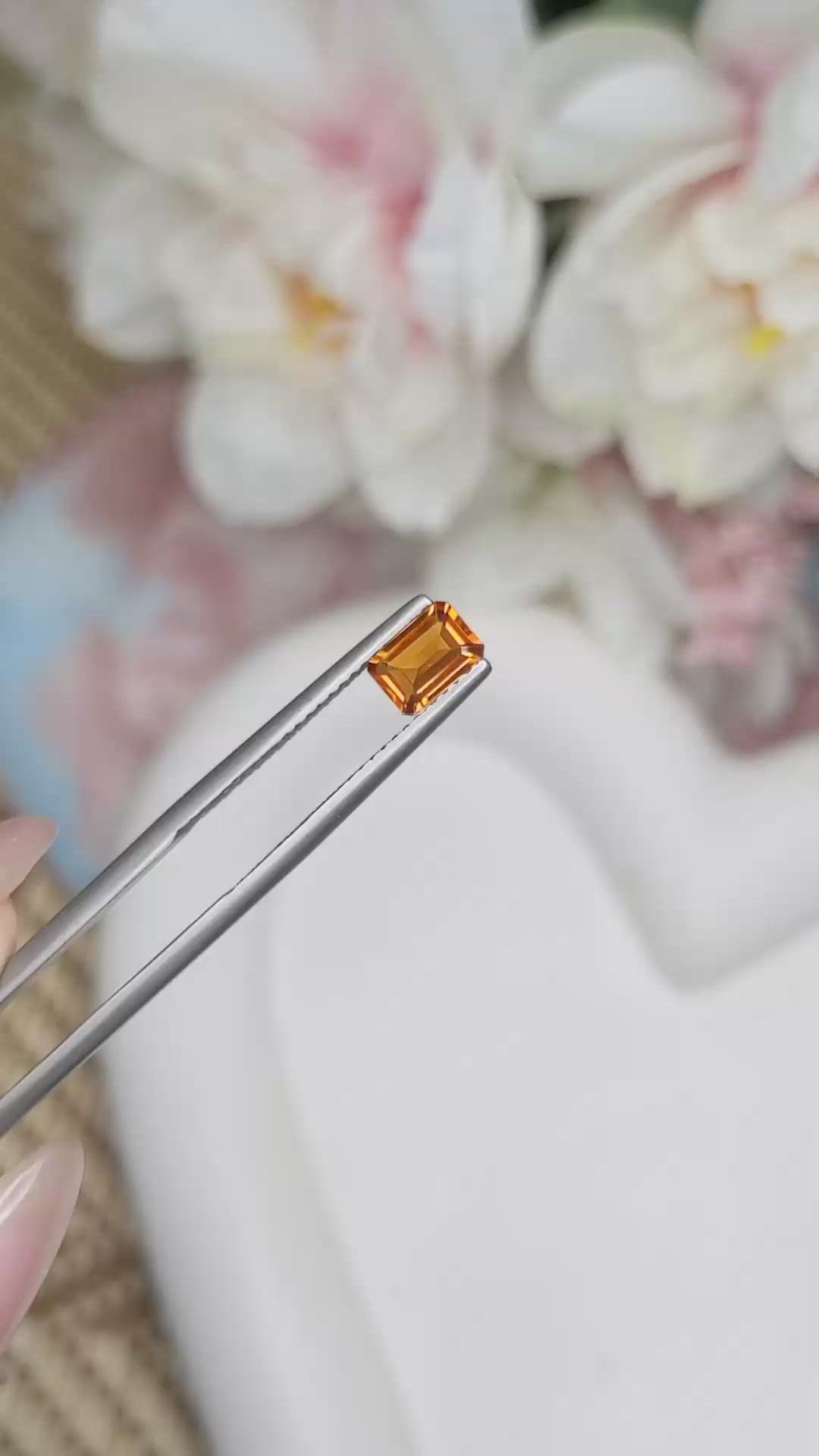 0.47 Ct. Madeira Citrine from Brazil Size Video