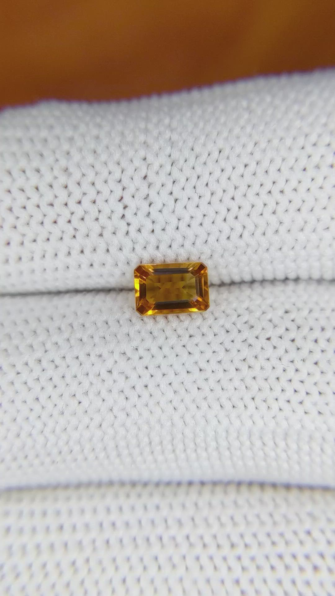 0.53 Ct. Madeira Citrine from Brazil Size Video