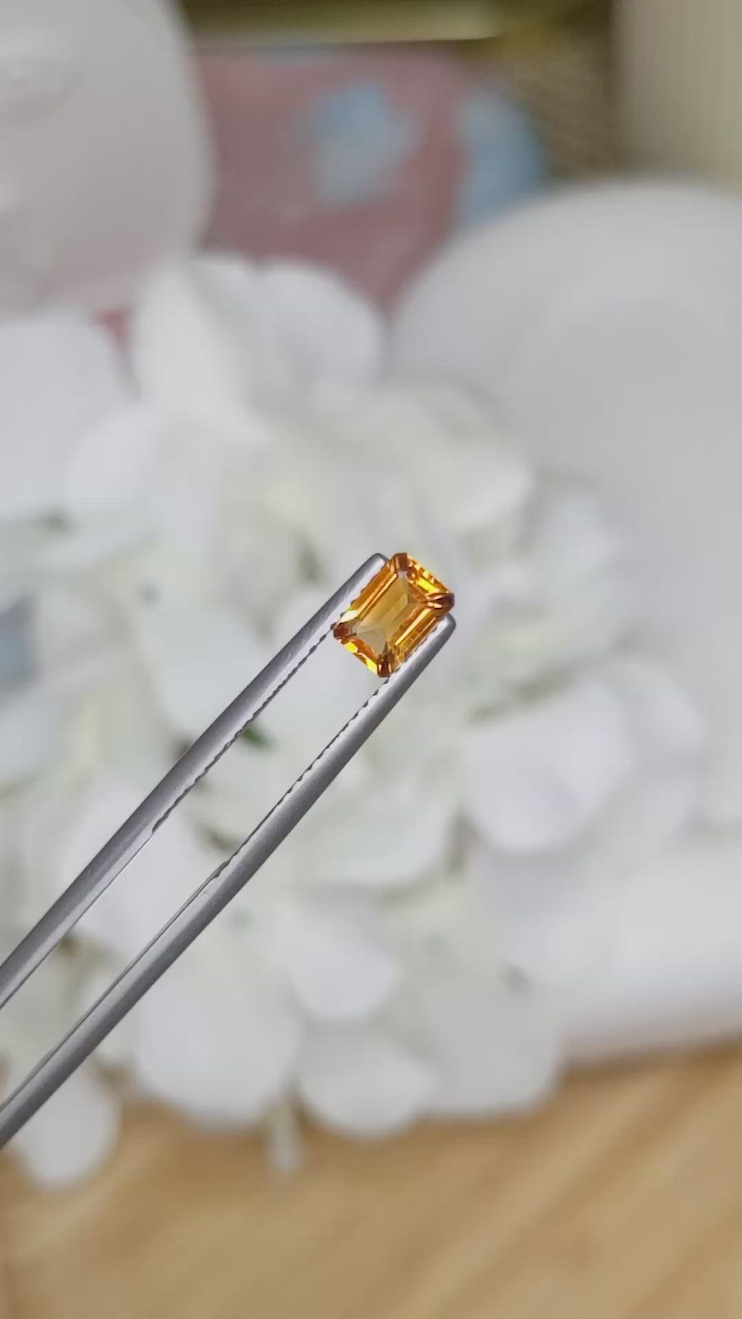 0.53 Ct. Madeira Citrine from Brazil Size Video