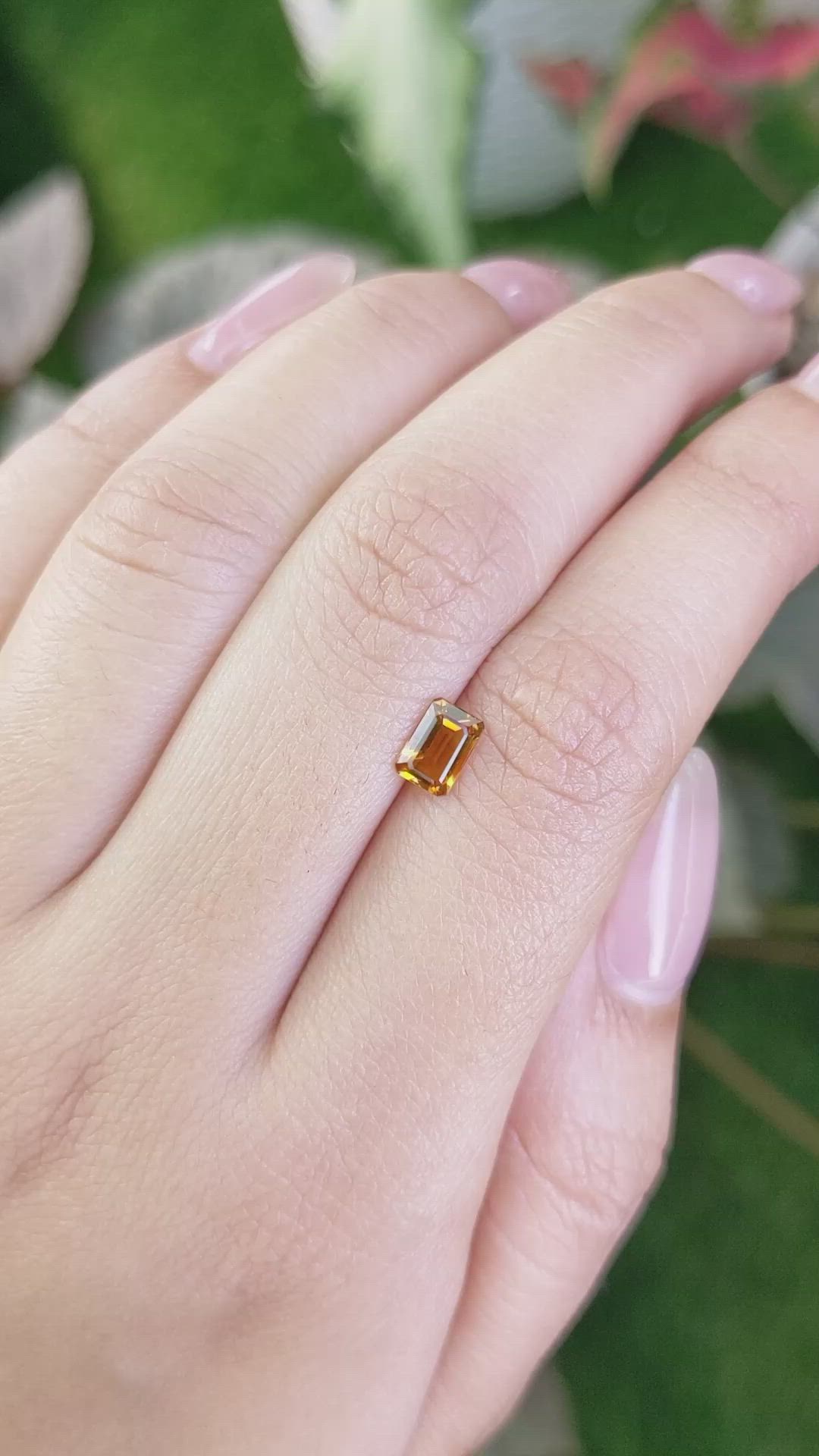 0.53 Ct. Madeira Citrine from Brazil Size Video