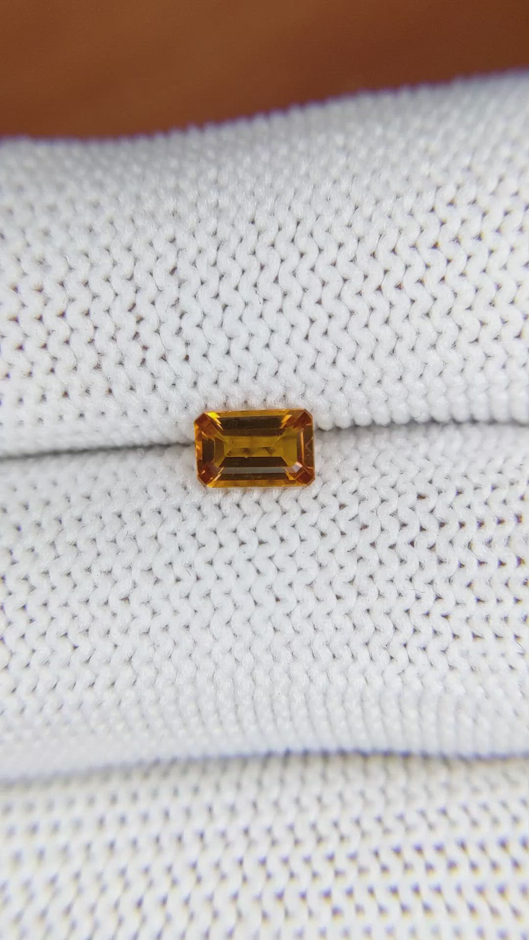0.43 Ct. Madeira Citrine from Brazil Size Video