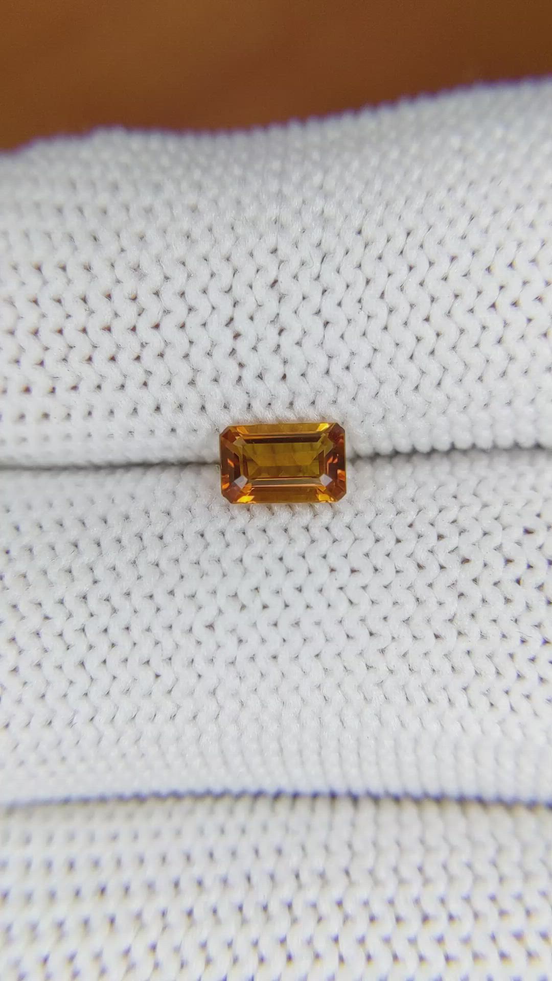 0.43 Ct. Madeira Citrine from Brazil Size Video