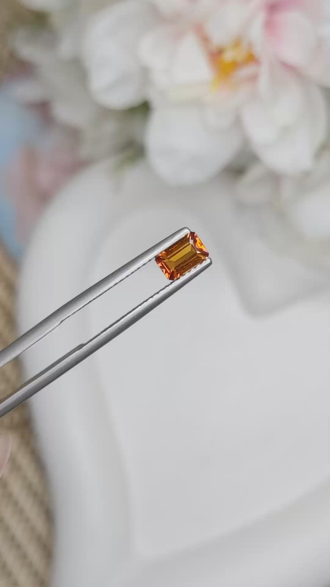 0.43 Ct. Madeira Citrine from Brazil Size Video