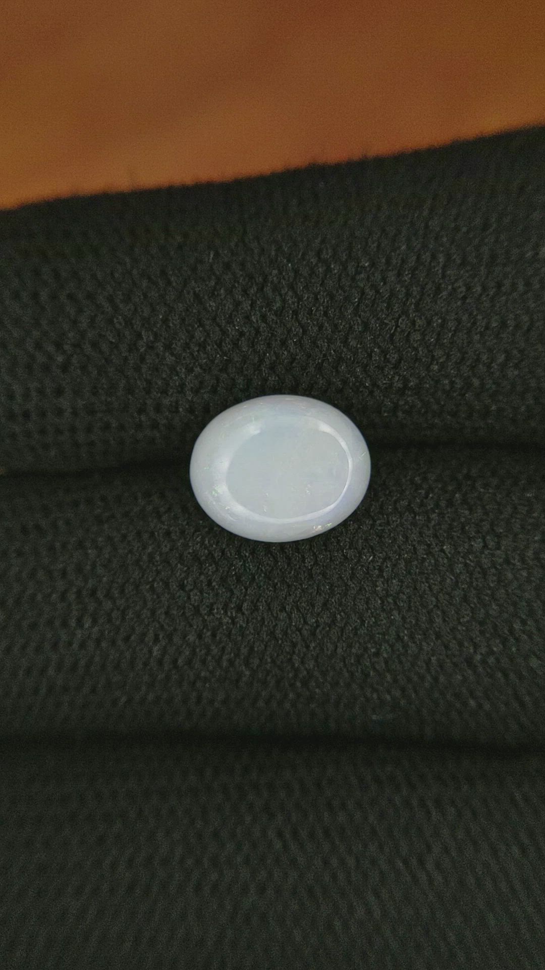 1.47 Ct. Cabochon White Opal from Brazil Size Video