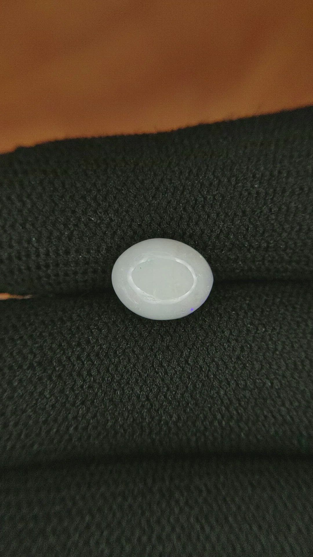 1.79 Ct. Cabochon White Opal from Brazil Size Video