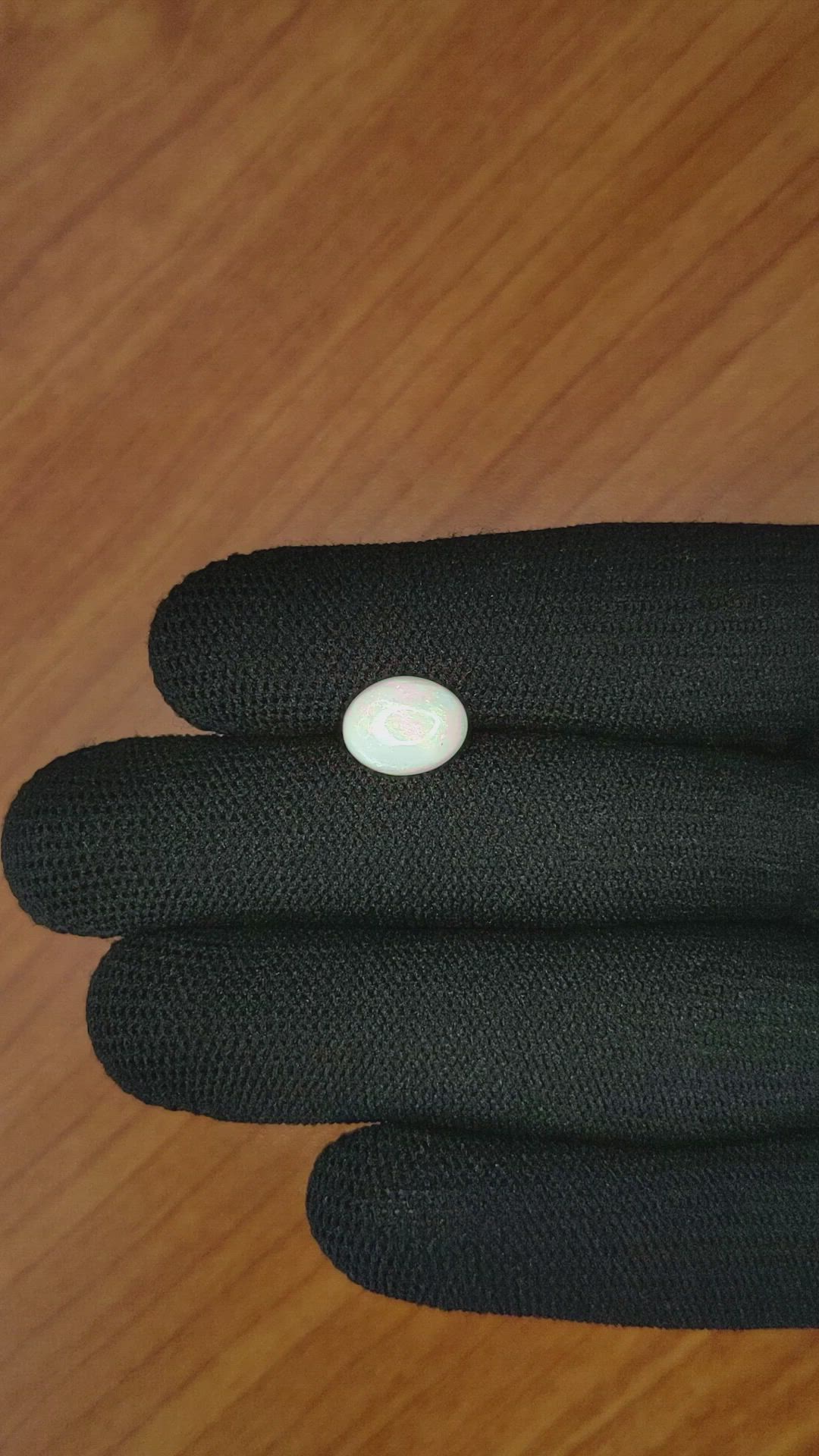 1.33 Ct. Cabochon White Opal from Brazil Size Video