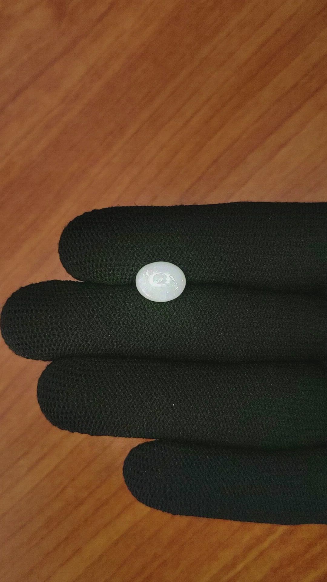 1.82 Ct. Cabochon White Opal from Brazil Size Video