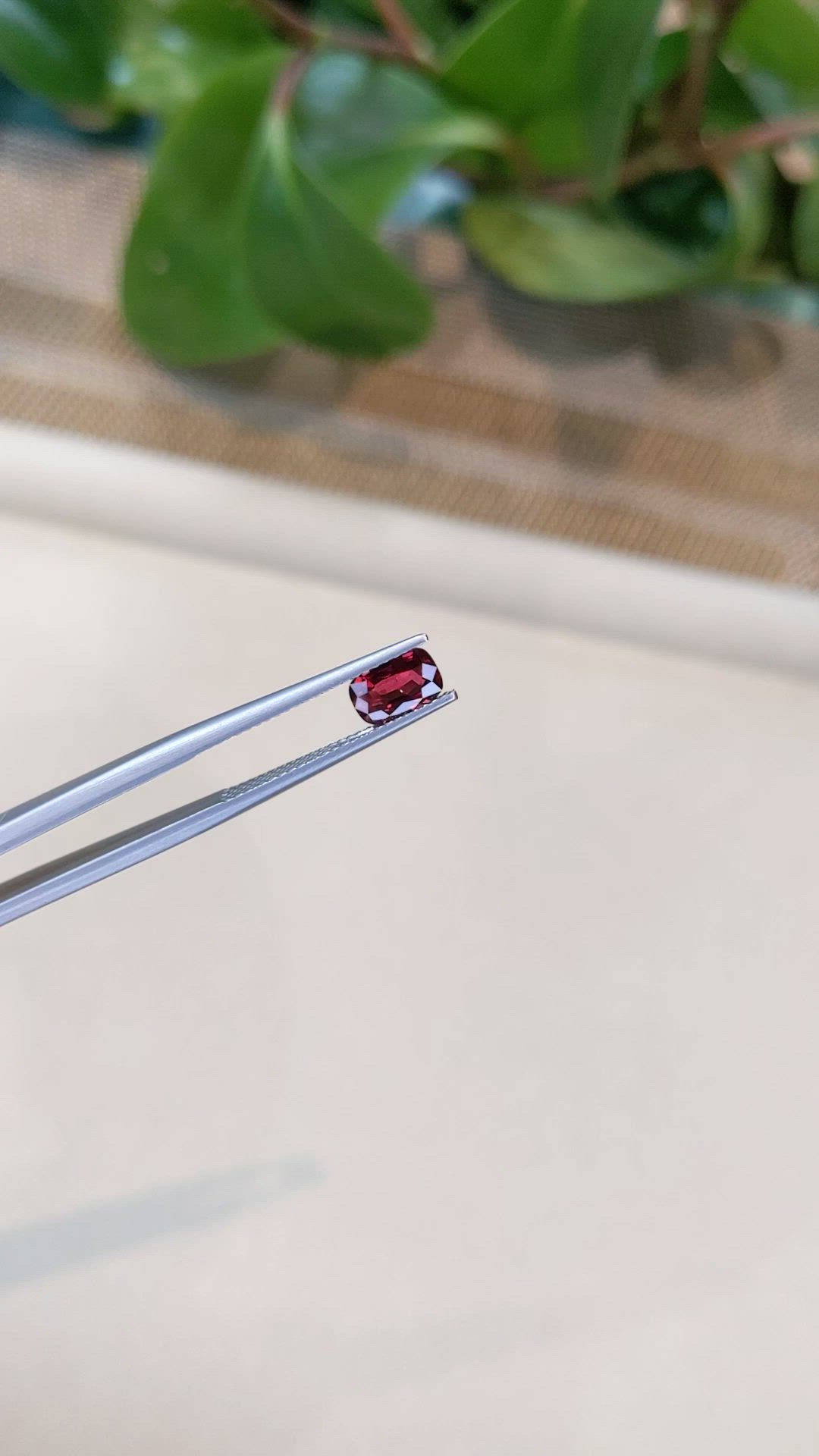 1.03 Ct. Red Spinel from Burma (Myanmar) Size Video