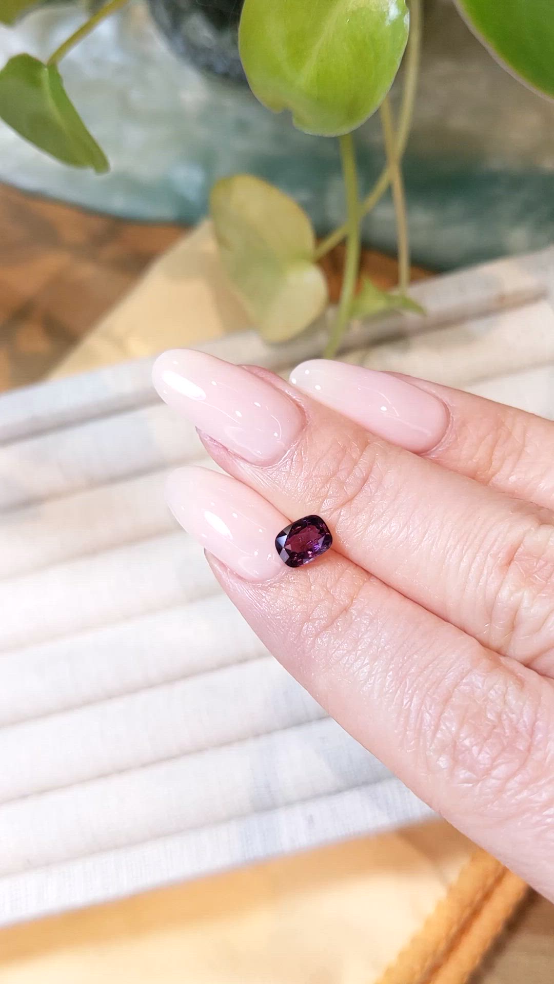1.05 Ct. Purple Spinel from Burma (Myanmar) Size Video