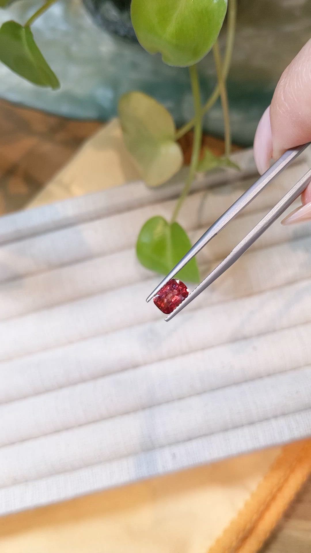 1.05 Ct. Red Spinel from Burma (Myanmar) Size Video