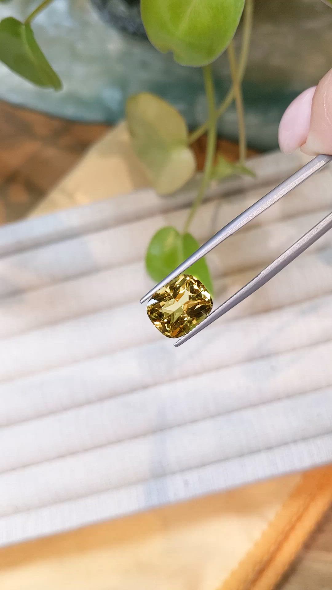 5.44 Ct. Golden Brown Sinhalite from Ceylon (Sri Lanka) Size Video