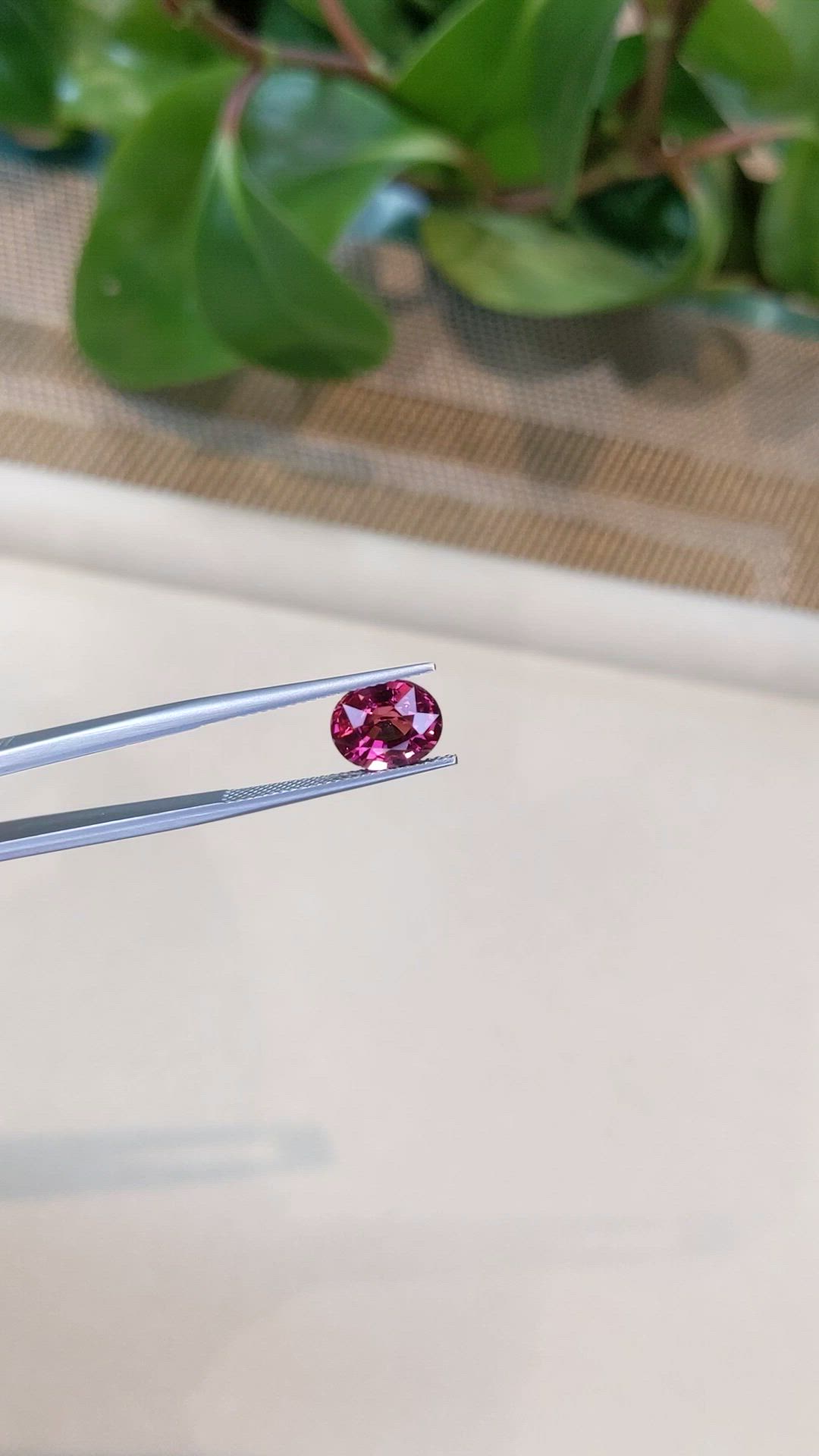 3.64 Ct. Purplish Pink Garnet from Tanzania Size Video