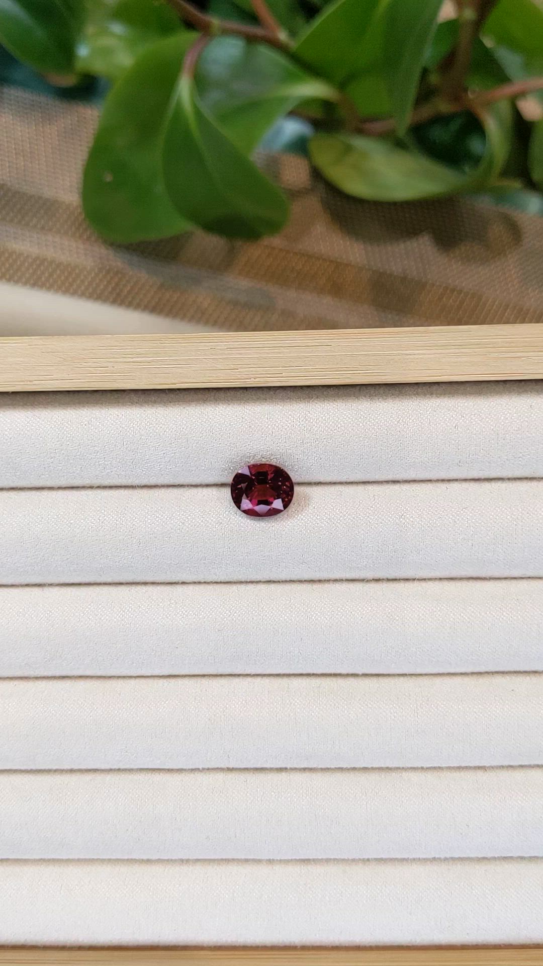 4.11 Ct. Reddish Purple Garnet from Tanzania Size Video