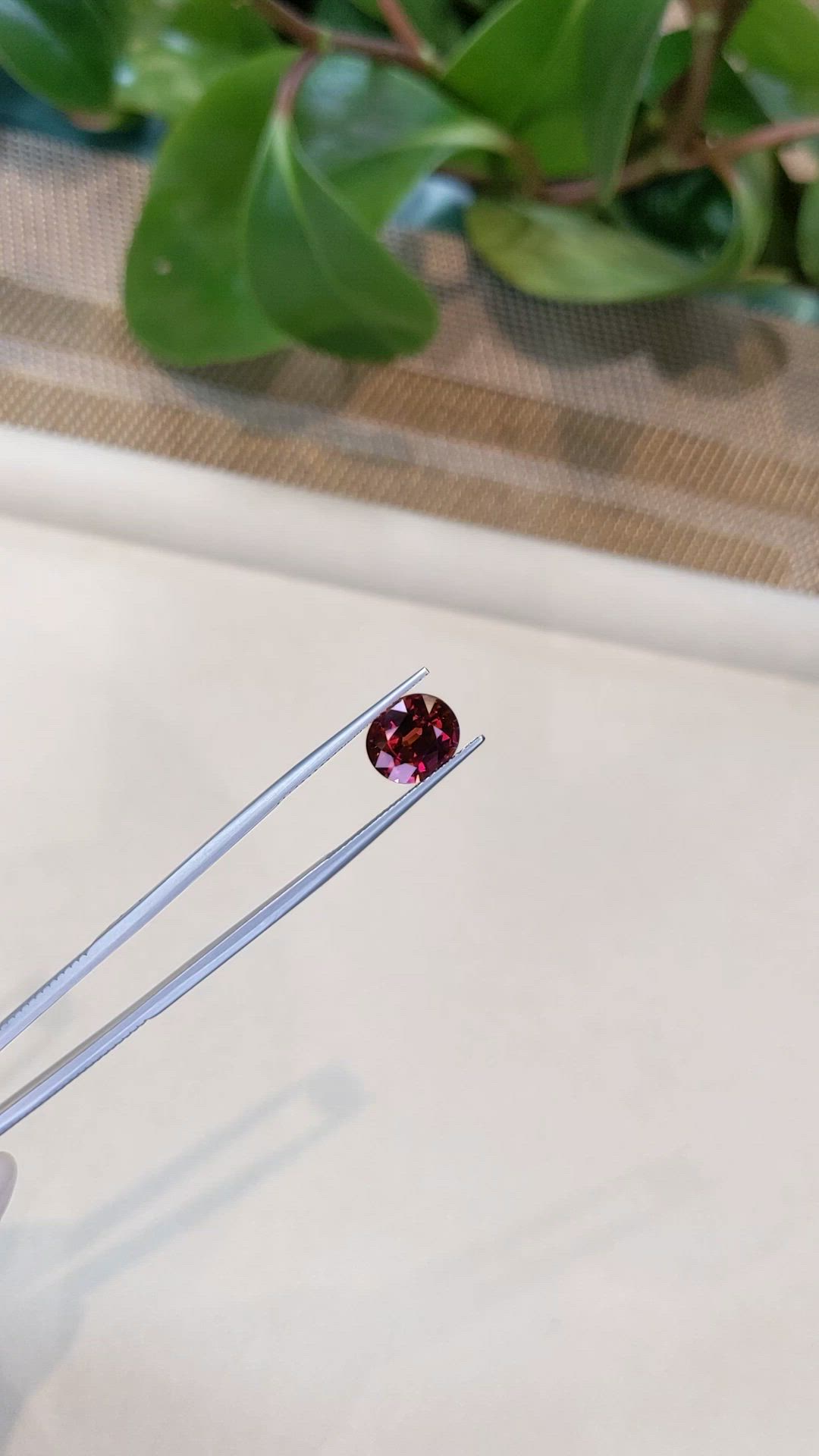 4.11 Ct. Reddish Purple Garnet from Tanzania Size Video