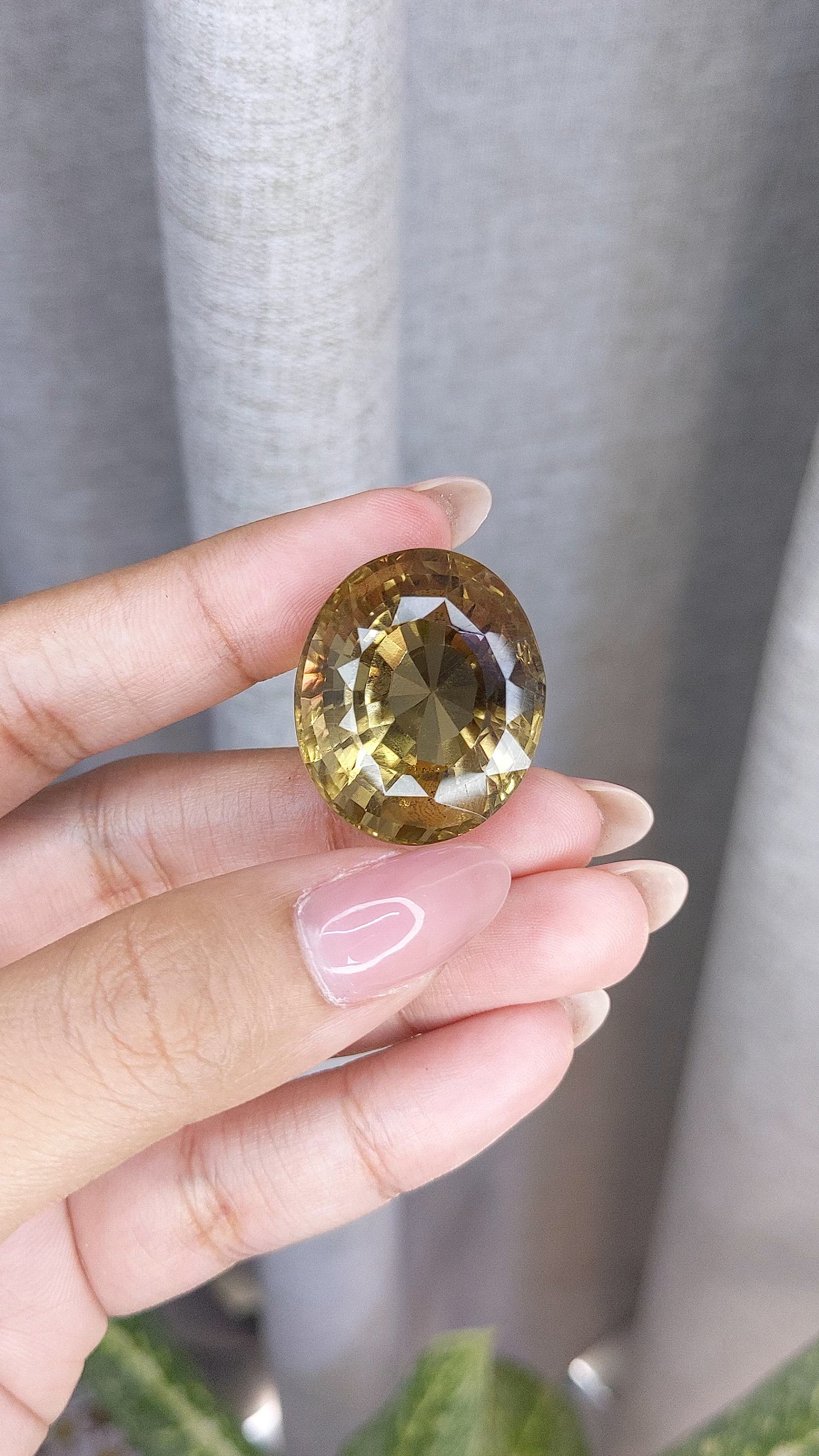 67.45 Ct. Brown Citrine from Ceylon (Sri Lanka) Size Video