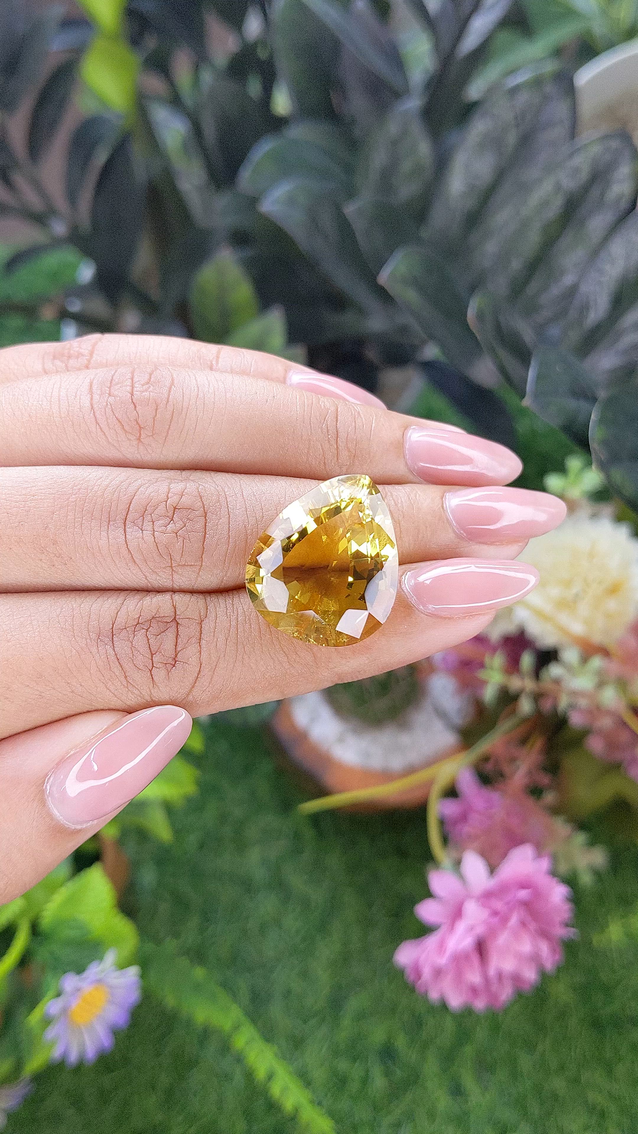 23.89 Ct. Brown Citrine from Ceylon (Sri Lanka) Size Video