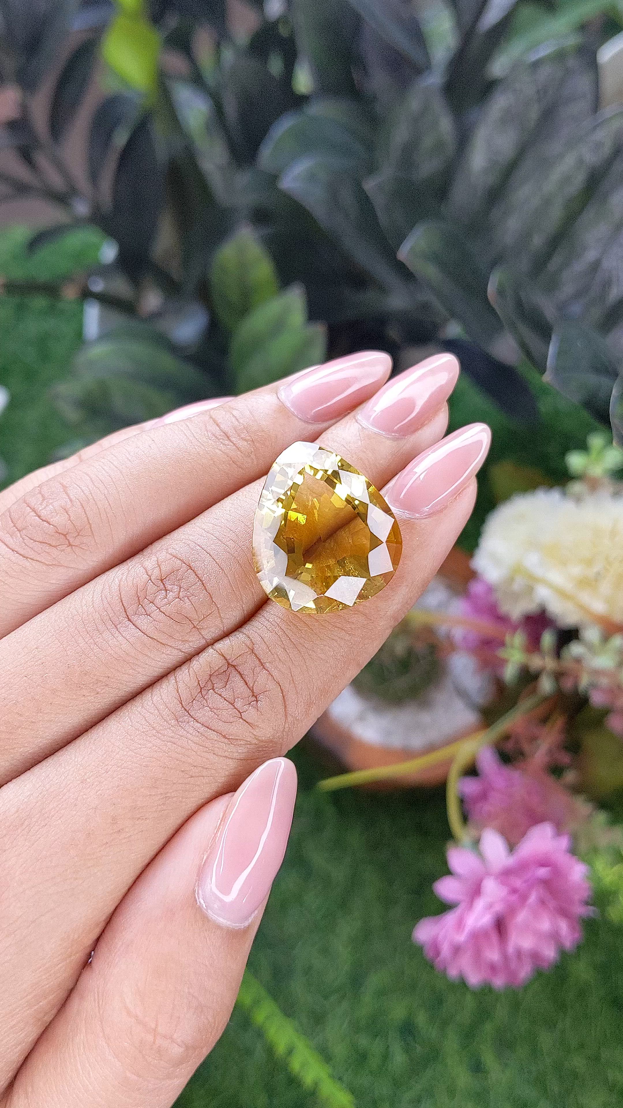 23.89 Ct. Brown Citrine from Ceylon (Sri Lanka) Size Video