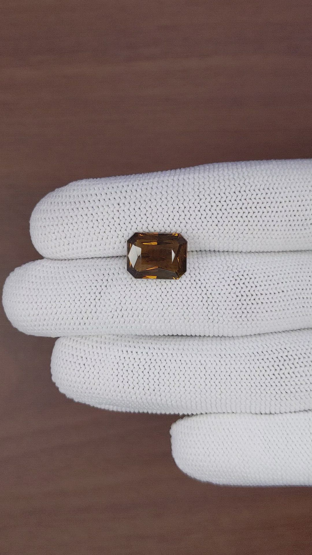 5.42 Ct. Brownish Orange Tourmaline from Ceylon (Sri Lanka) Size Video