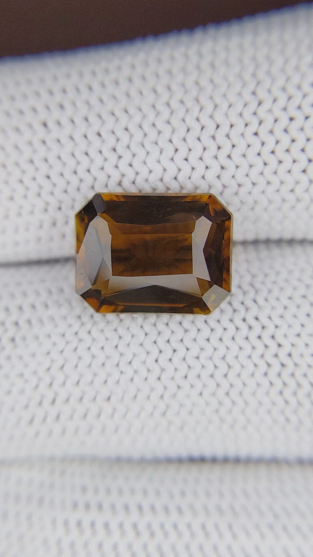 5.42 Ct. Brownish Orange Tourmaline from Ceylon (Sri Lanka) Size Video