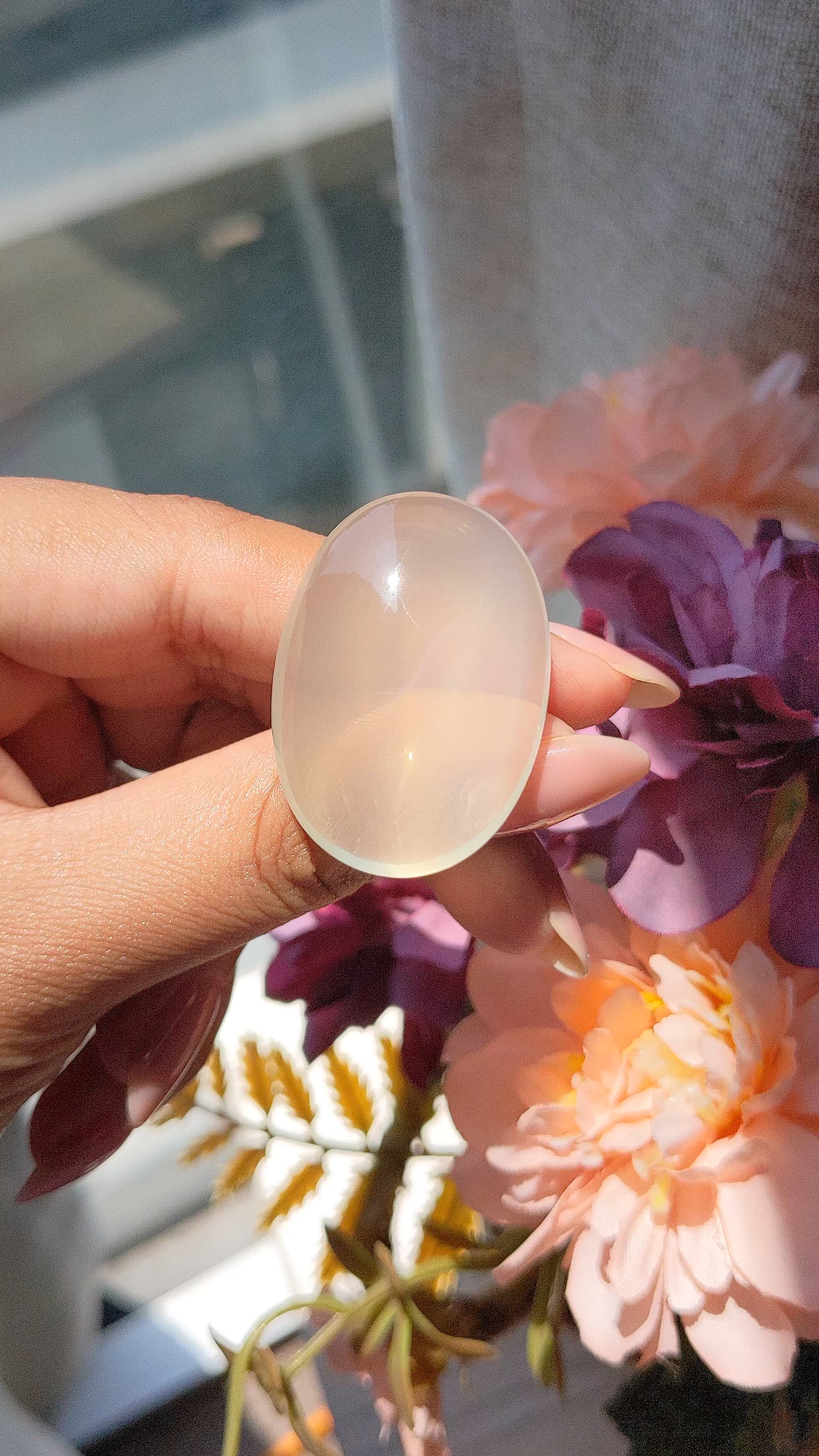 70.57 Ct. Yellow Cabochon Moonstone from Ceylon (Sri Lanka) Size Video