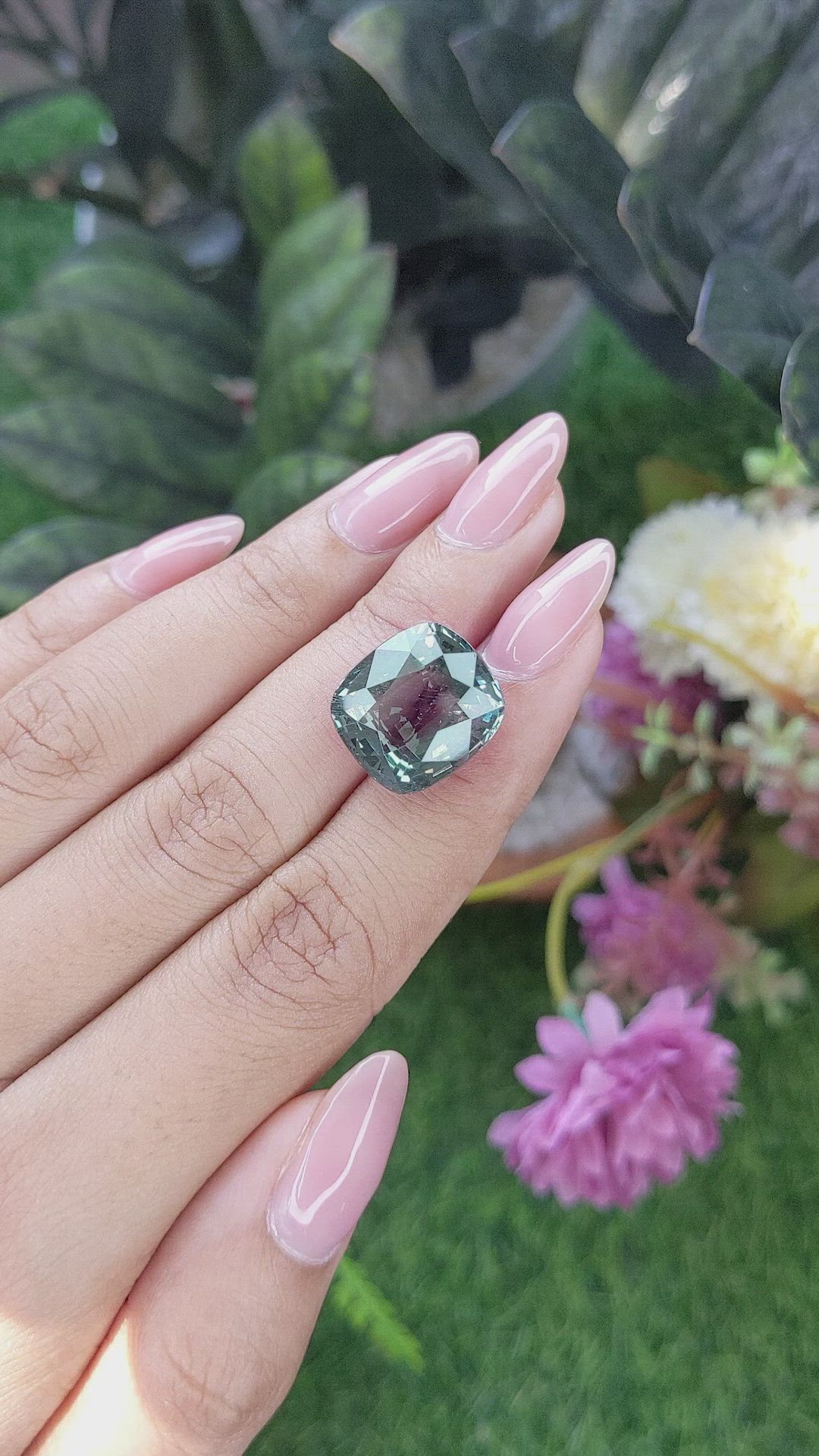 16.03 Ct. Greenish Blue Apatite from Ceylon (Sri Lanka) Size Video