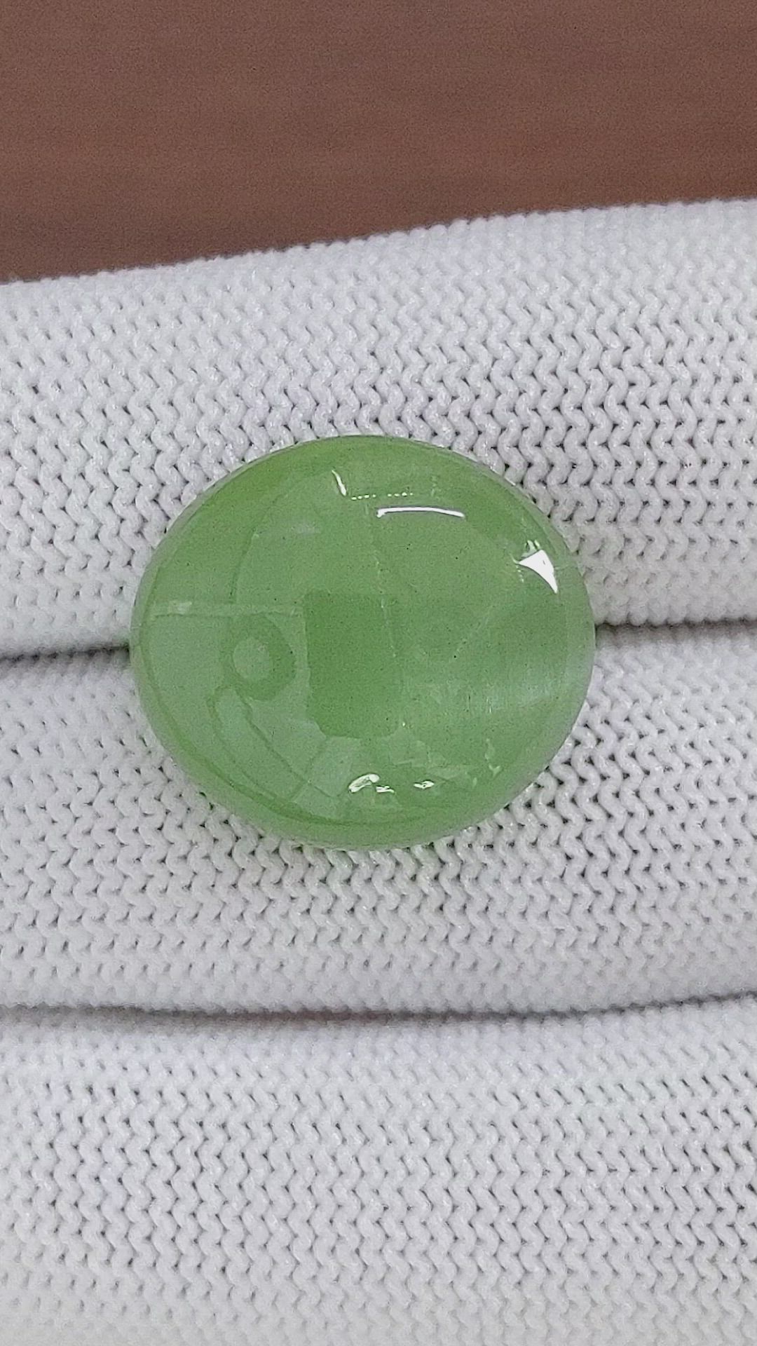 26.48 Ct. Green Cabochon Beryl from Ceylon (Sri Lanka) Size Video