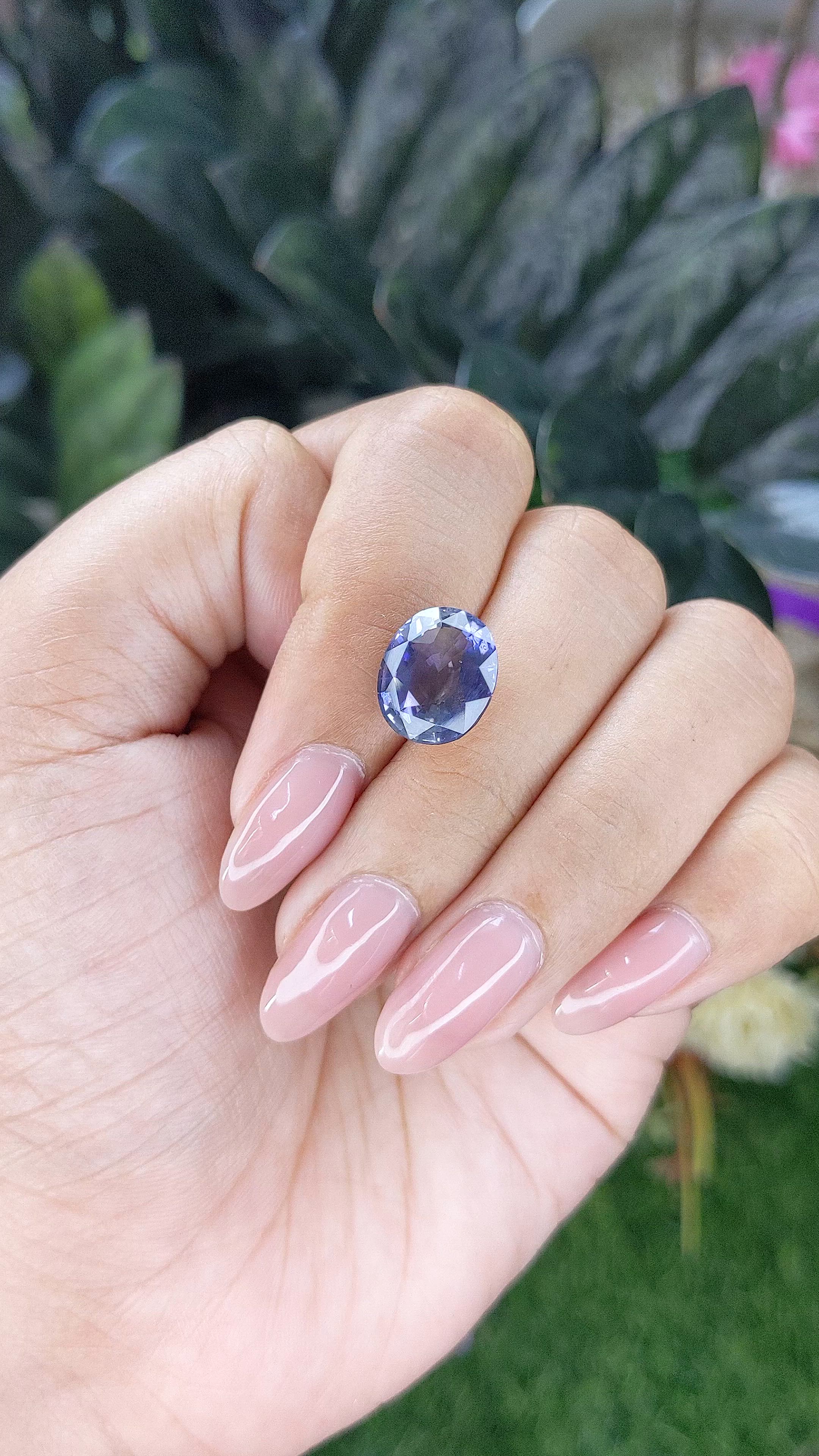 4.45 Ct. Purple Iolite from Ceylon (Sri Lanka) Size Video