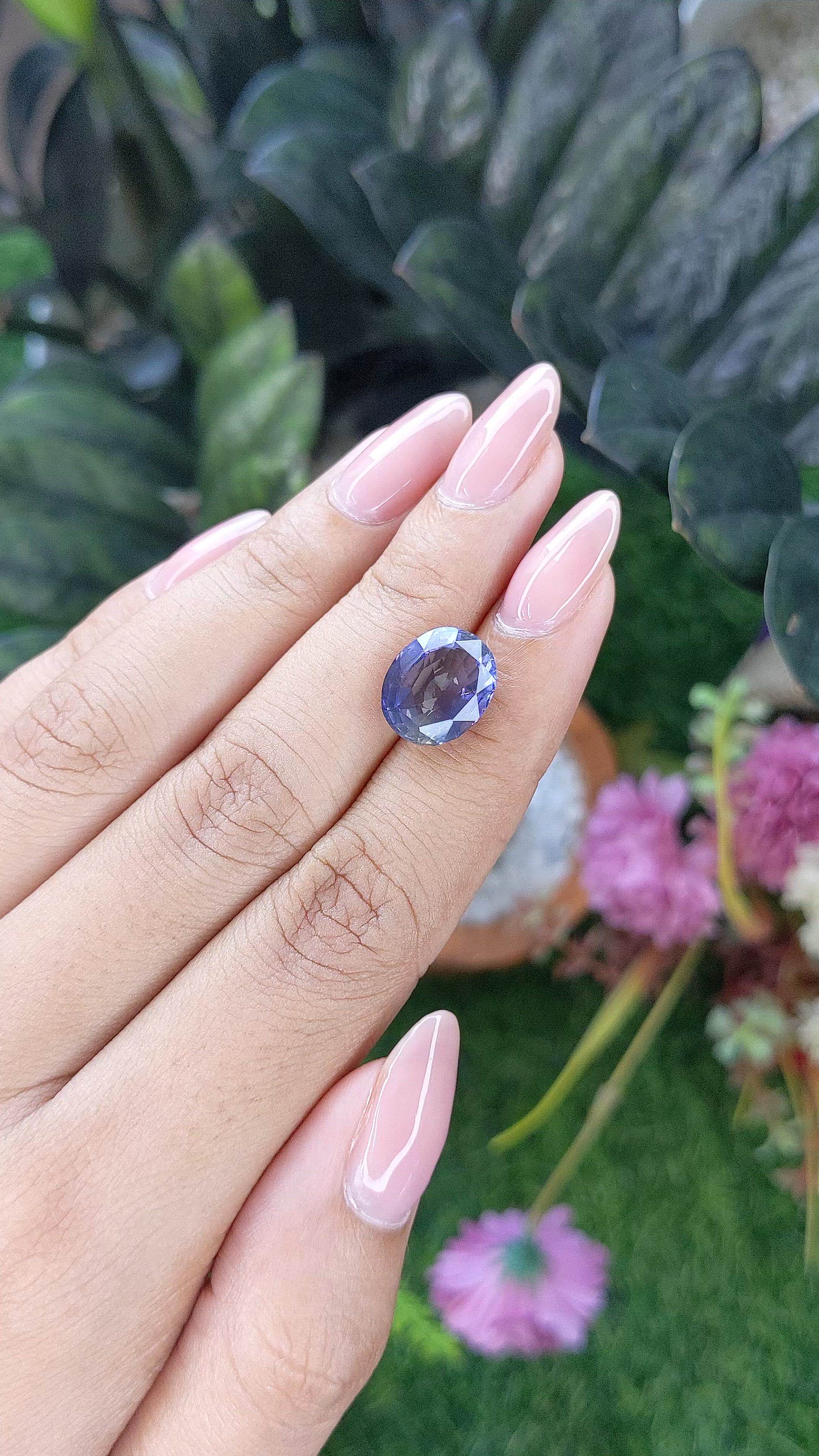 4.45 Ct. Purple Iolite from Ceylon (Sri Lanka) Size Video
