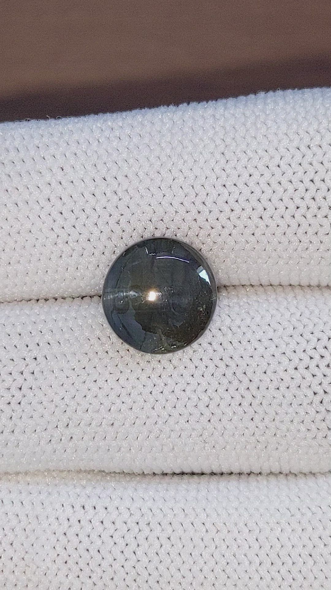 6.61 Ct. Green Cabochon Chrysoberyl from Ceylon (Sri Lanka) Size Video