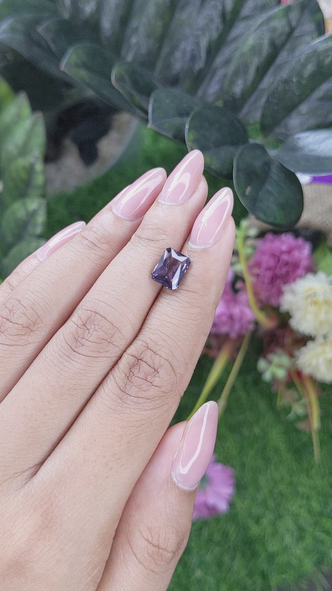 2.52 Ct. Purple Spinel from Ceylon (Sri Lanka) Size Video