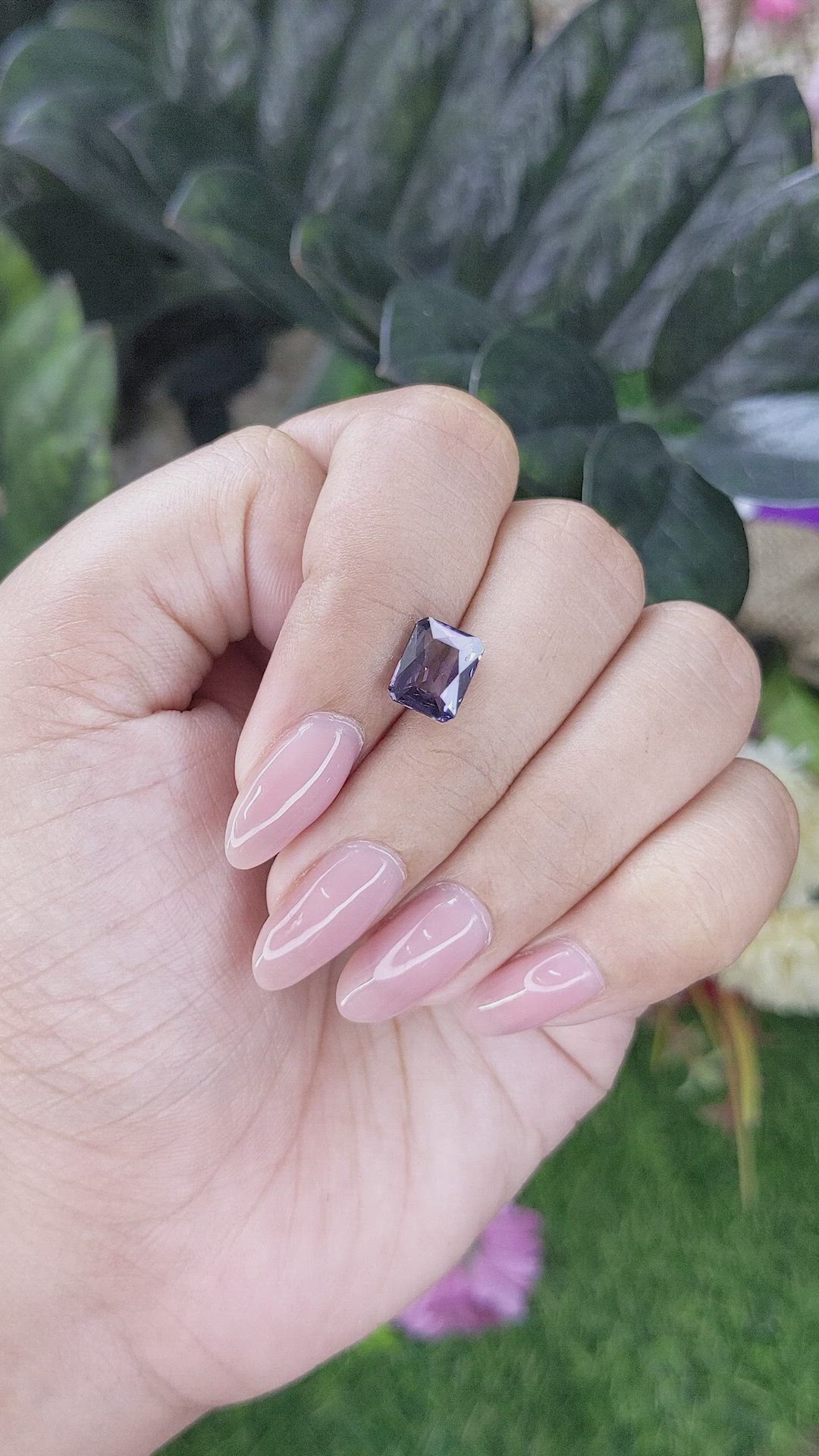 2.52 Ct. Purple Spinel from Ceylon (Sri Lanka) Size Video