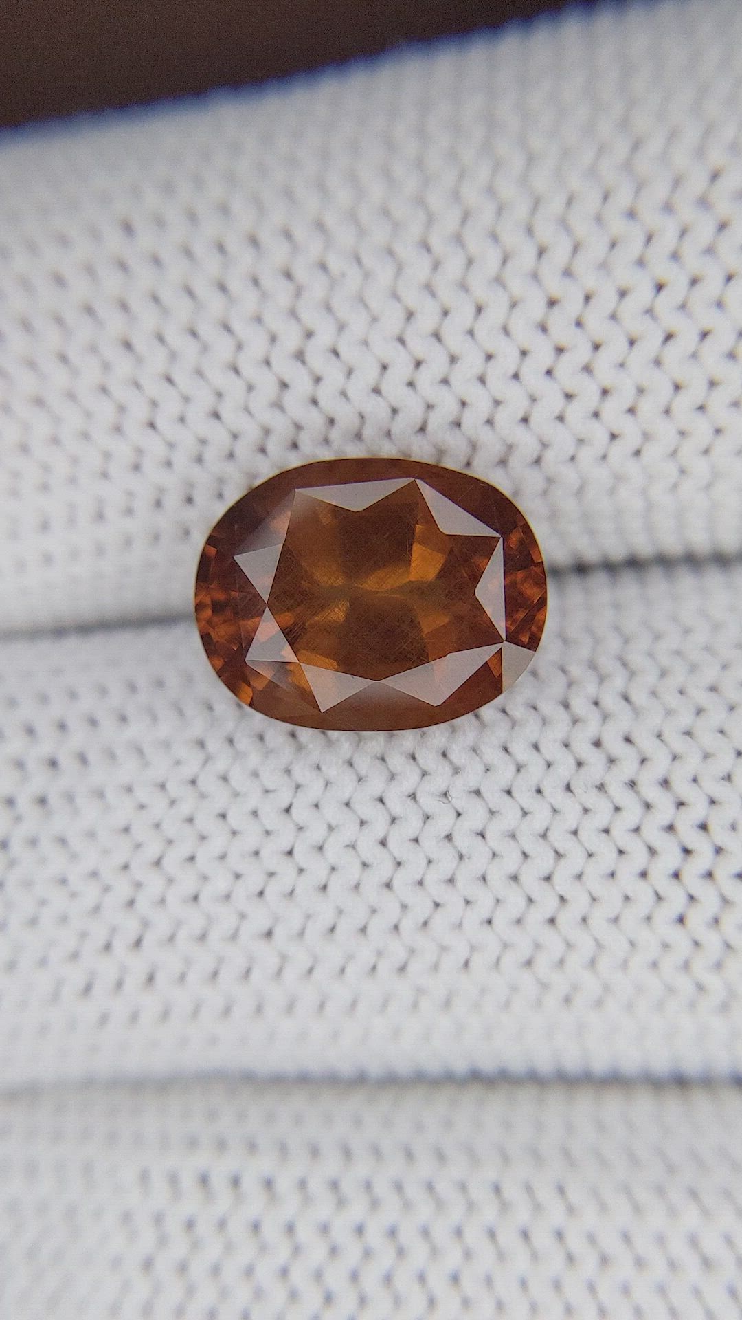 5.89 Ct. Orange Spessartite Garnet from Ceylon (Sri Lanka) Size Video