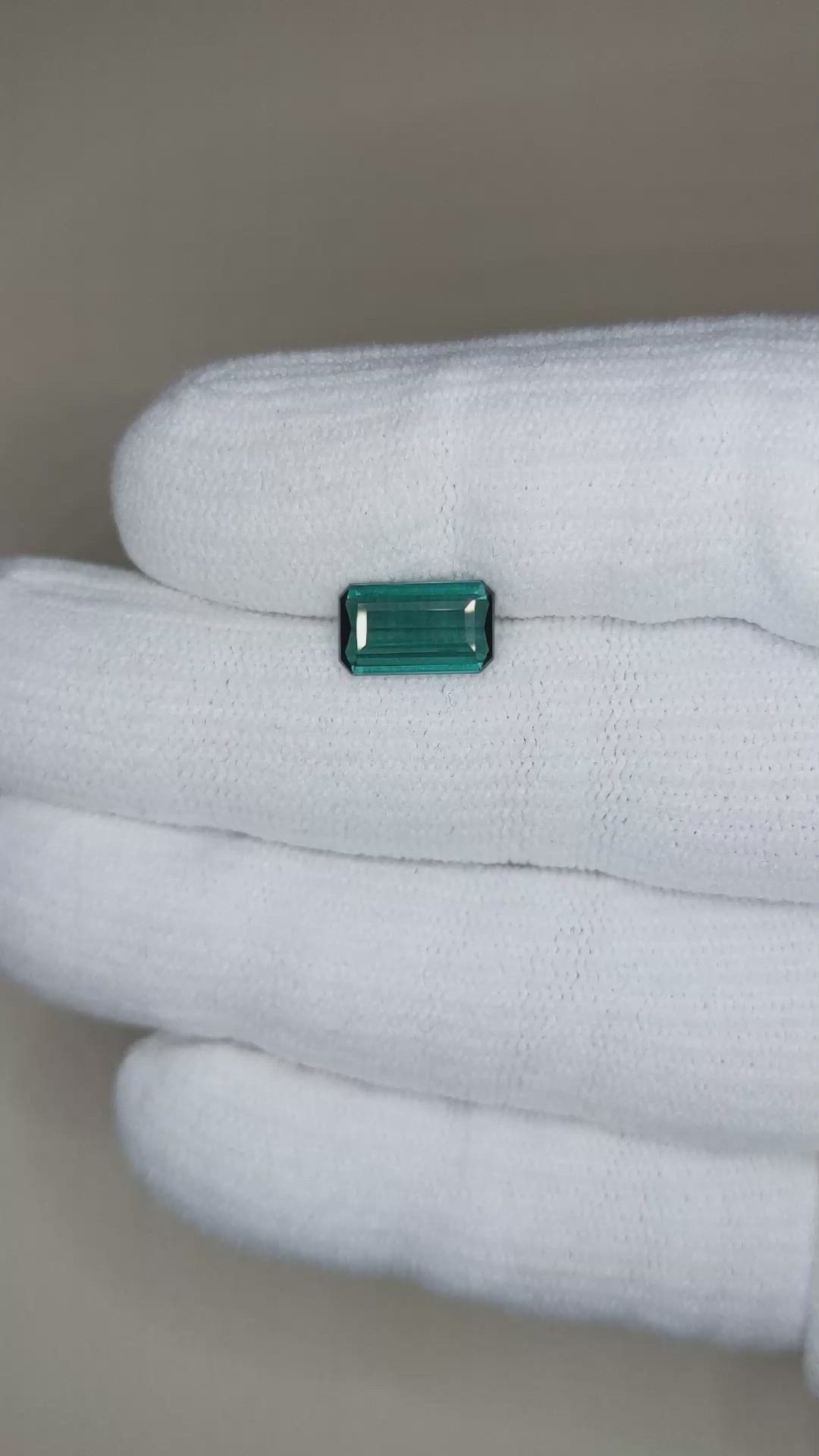 1.82 Ct. Bluish Green Tourmaline from Africa Size Video