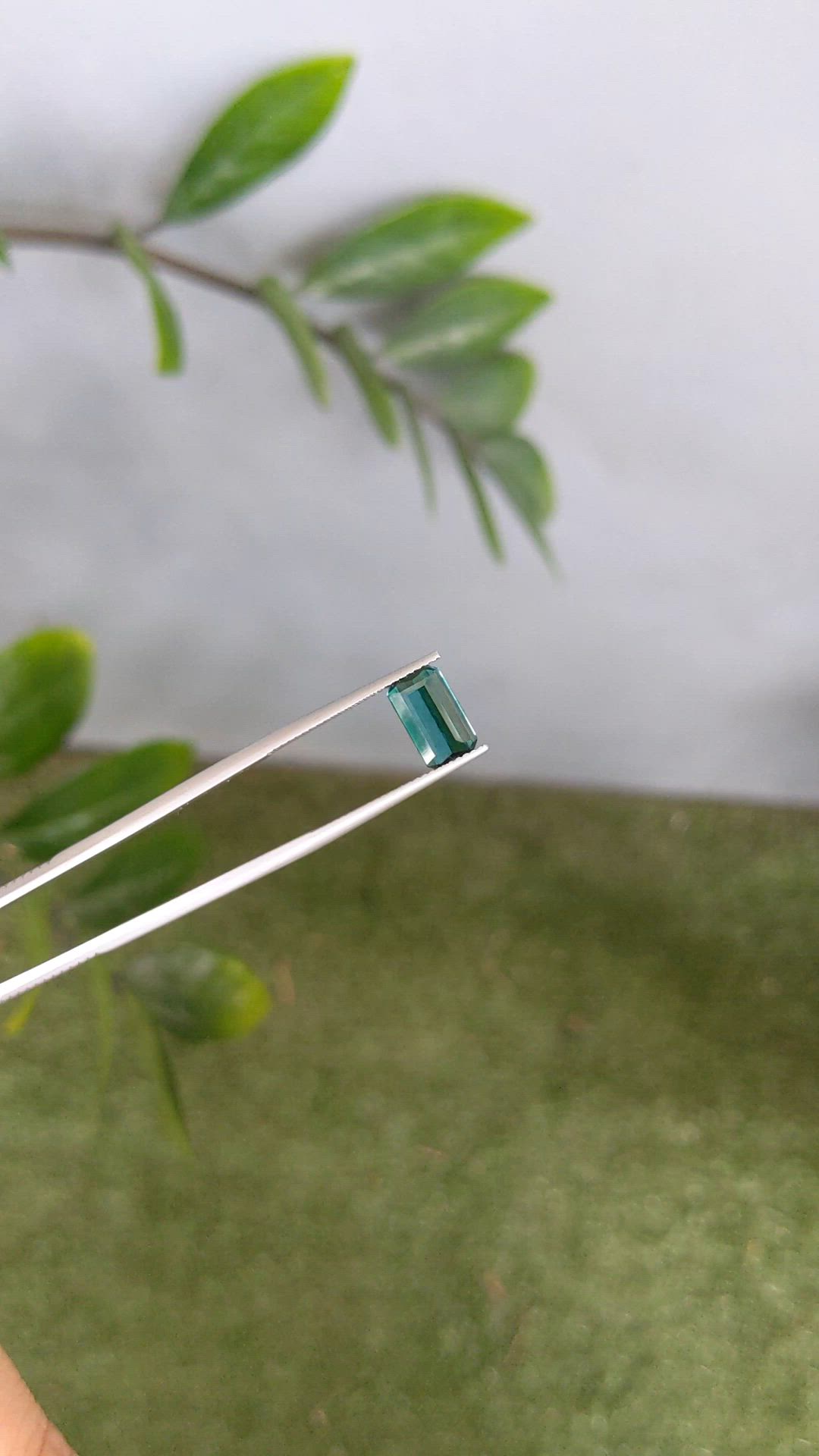 1.82 Ct. Bluish Green Tourmaline from Africa Size Video