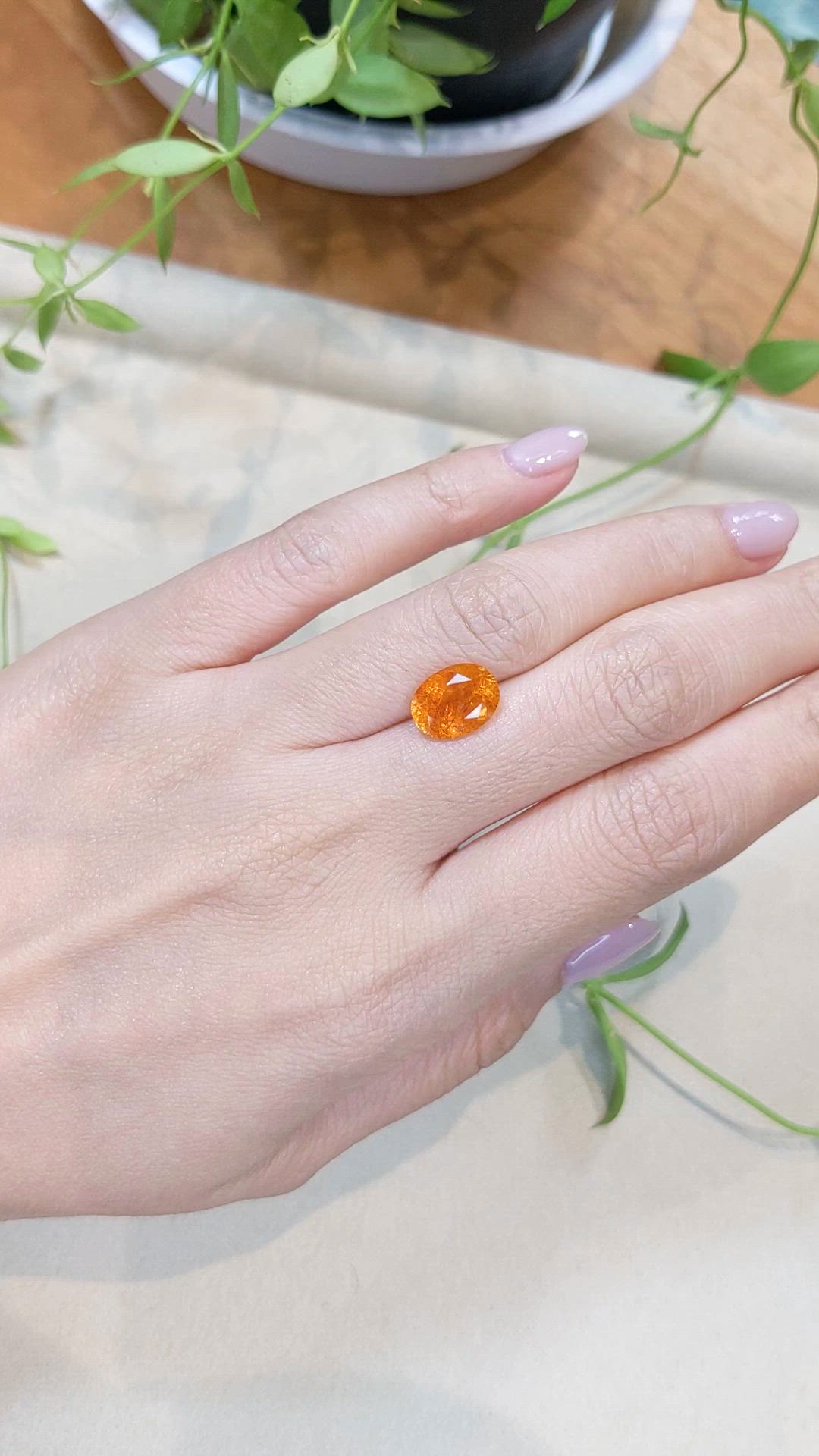 4.33 Ct. Spessartite Garnet from Nigeria Size Video