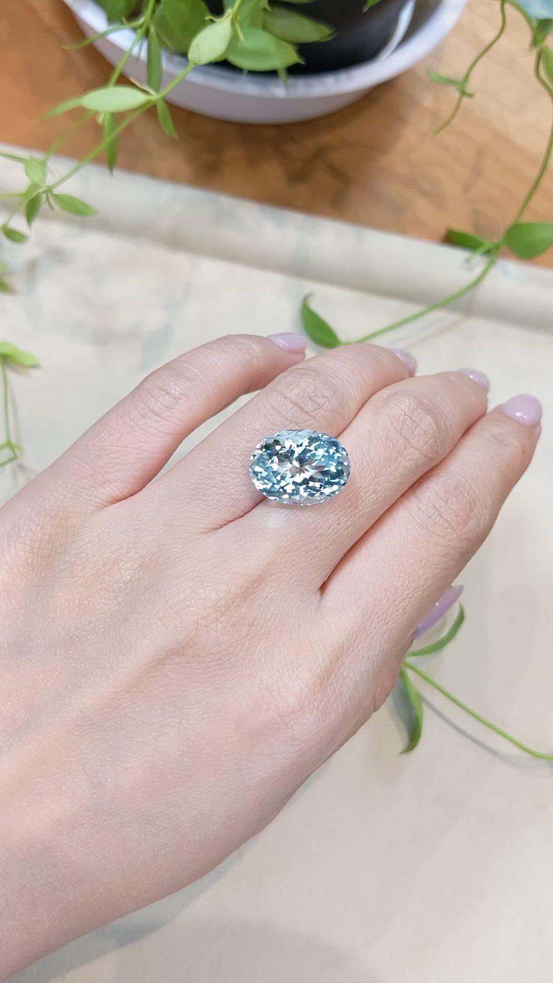 11.02 Ct. Aquamarine from Tanzania Size Video