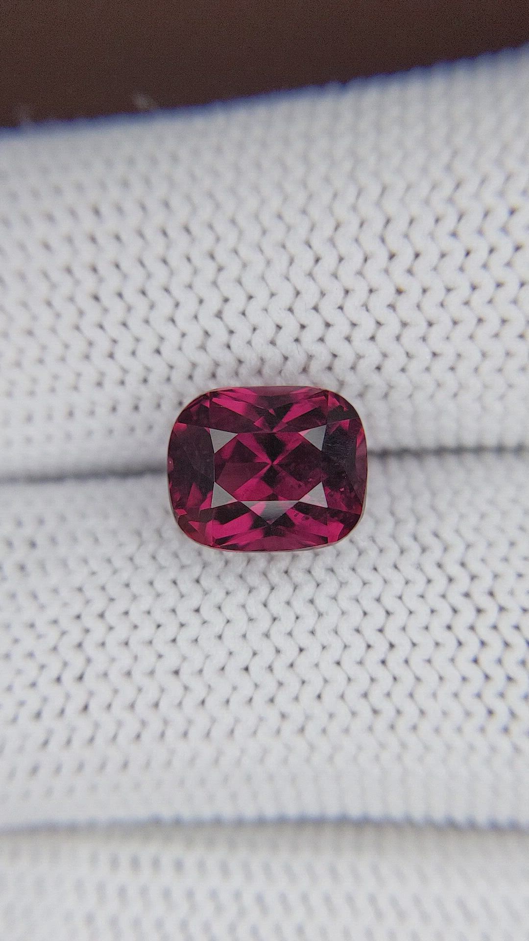 4.59 Ct. Purplish Red Garnet from Ceylon (Sri Lanka) Size Video