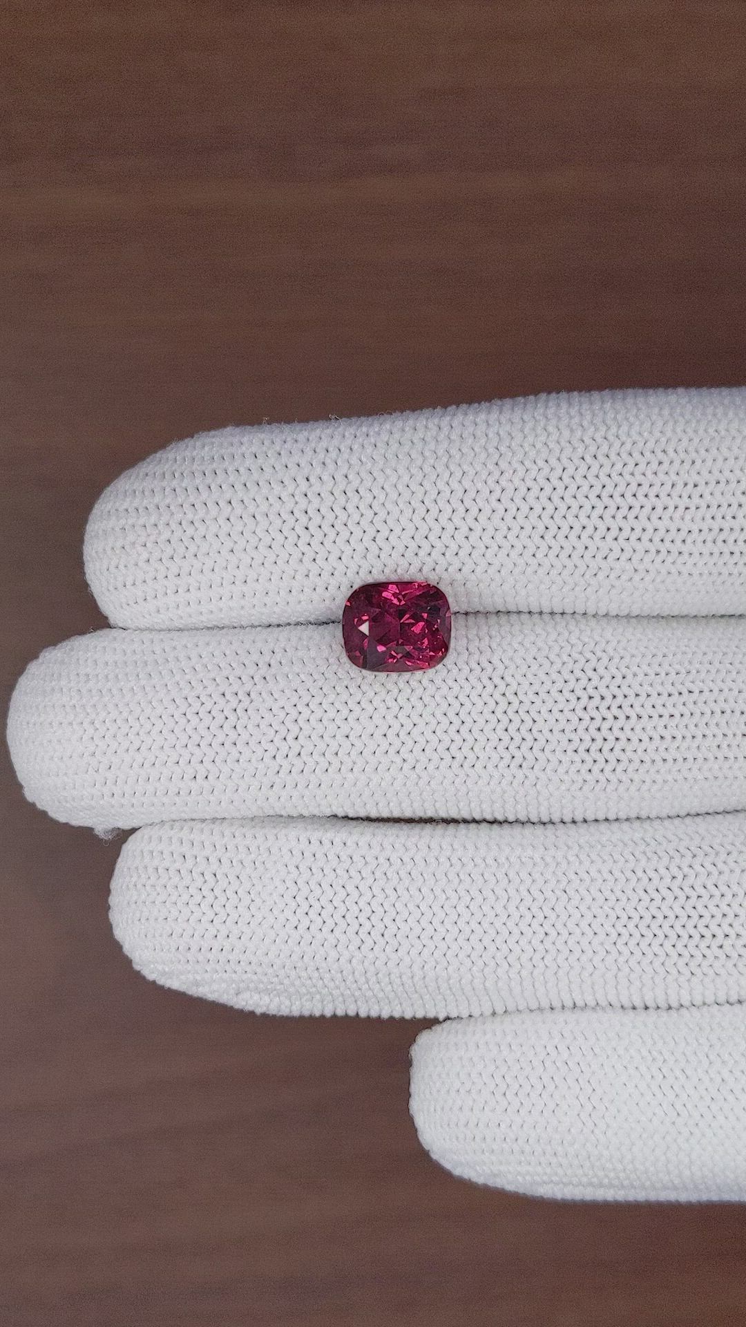 4.59 Ct. Purplish Red Garnet from Ceylon (Sri Lanka) Size Video
