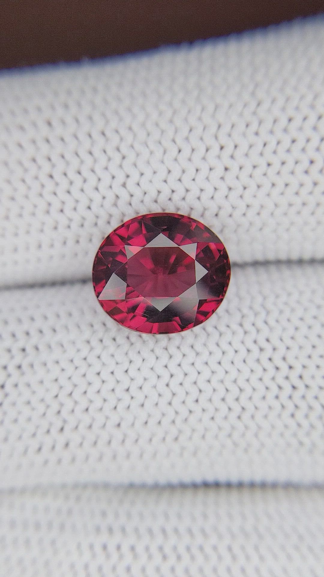 5.45 Ct. Red Garnet from Ceylon (Sri Lanka) Size Video