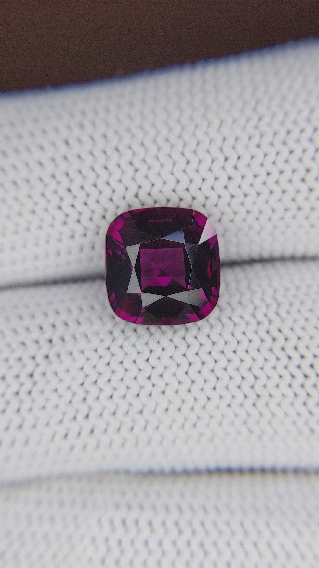 5.32 Ct. Purplish Pink Rhodolite Garnet from Tanzania Size Video
