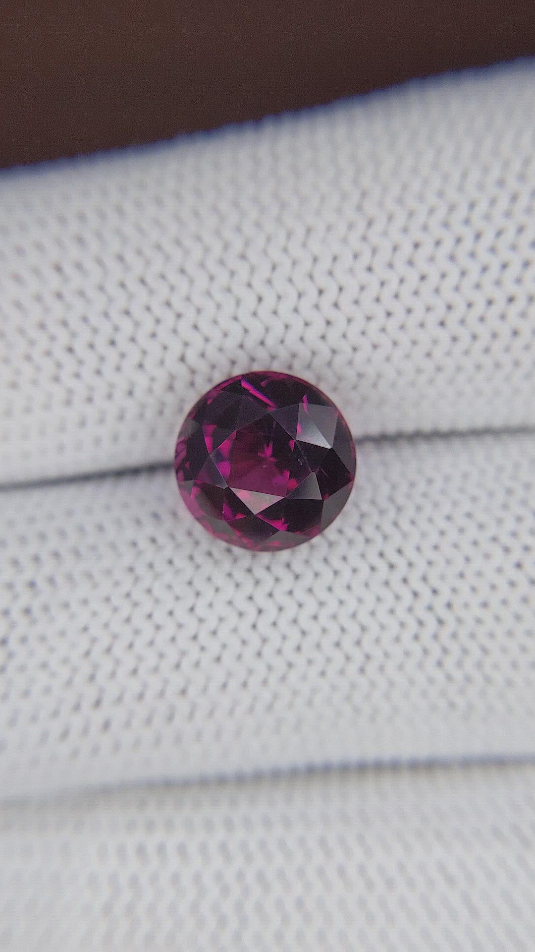 5.45 Ct. Purplish Pink Rhodolite Garnet from Ceylon (Sri Lanka) Size Video