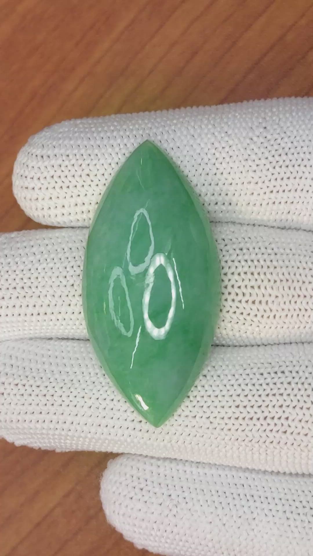 43.42 Ct. Cabochon Jade from Burma (Myanmar) Size Video