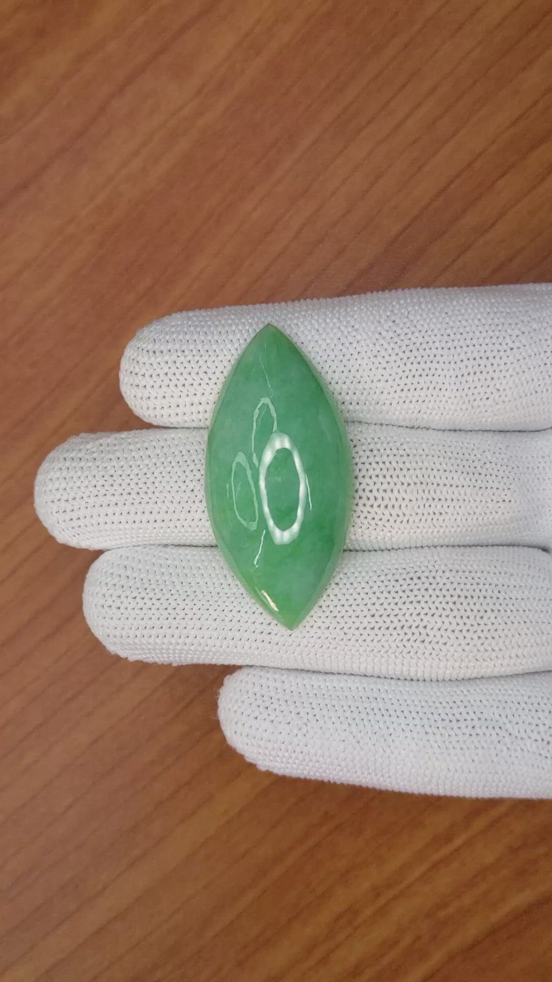 43.42 Ct. Cabochon Jade from Burma (Myanmar) Size Video