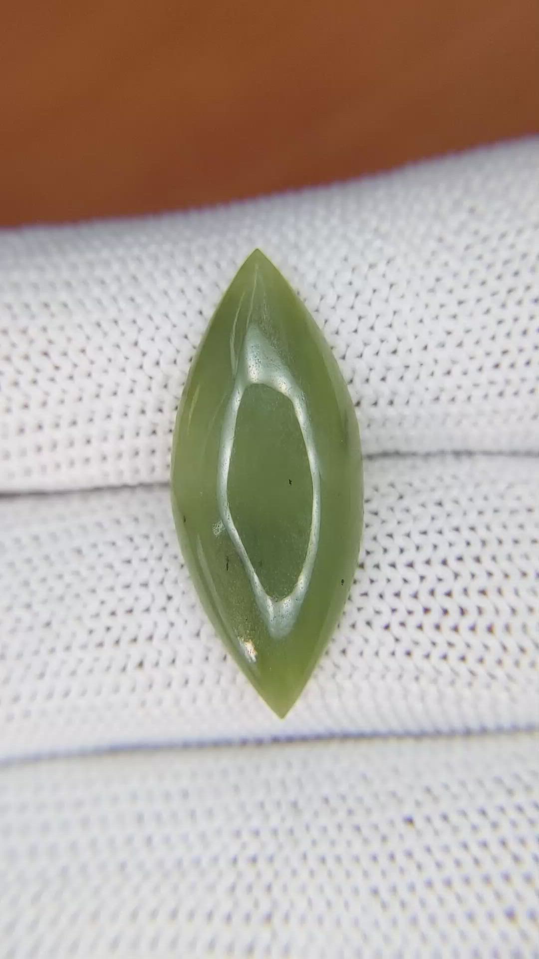 8.47 Ct. Cabochon Jade from Burma (Myanmar) Size Video
