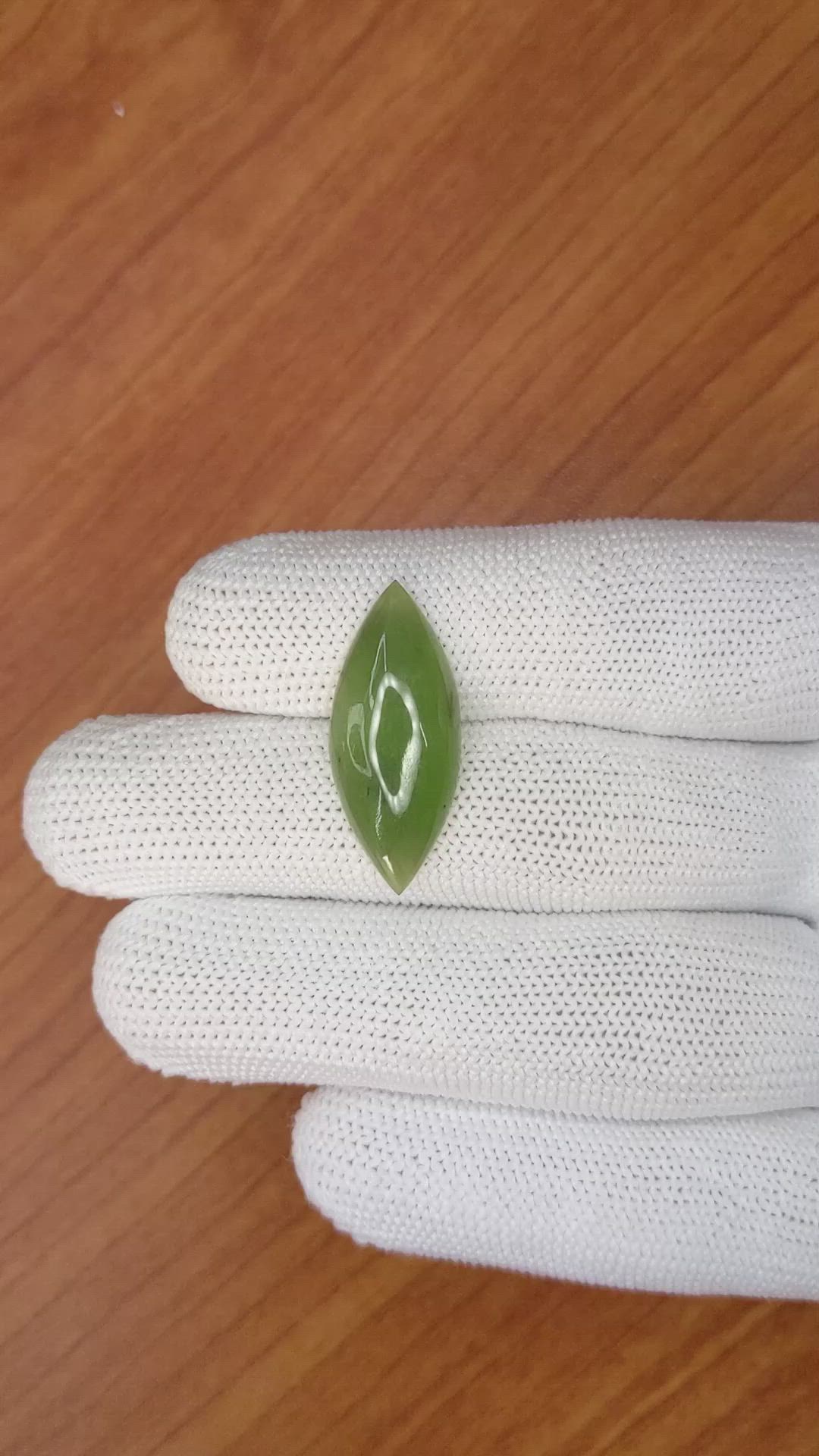 8.47 Ct. Cabochon Jade from Burma (Myanmar) Size Video