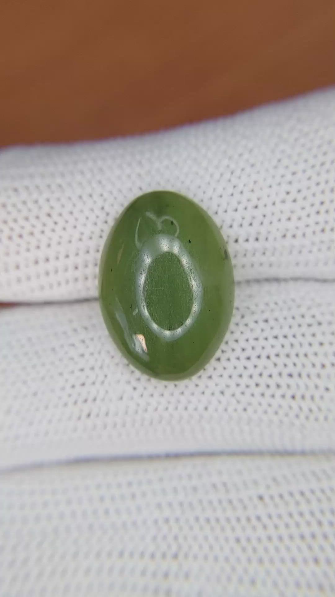 9.11 Ct. Cabochon Jade from Burma (Myanmar) Size Video