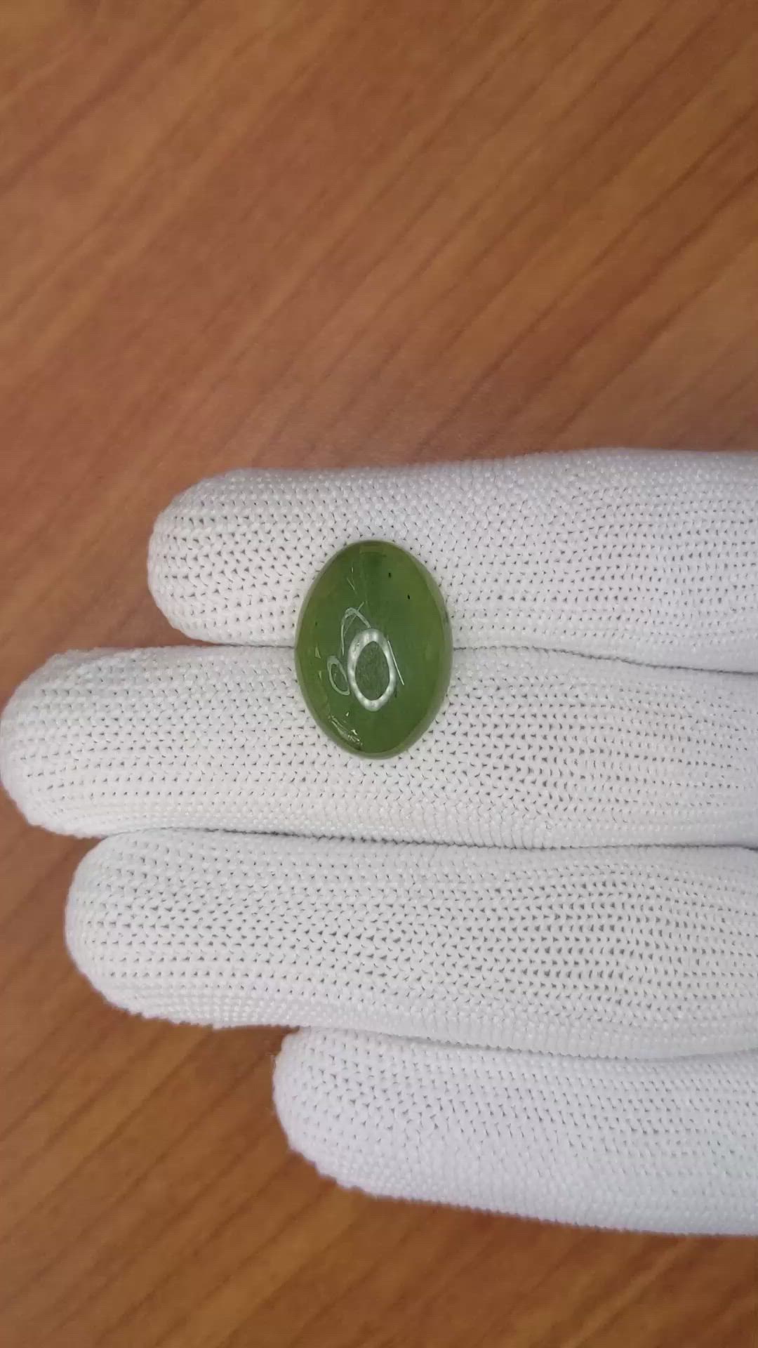 9.11 Ct. Cabochon Jade from Burma (Myanmar) Size Video