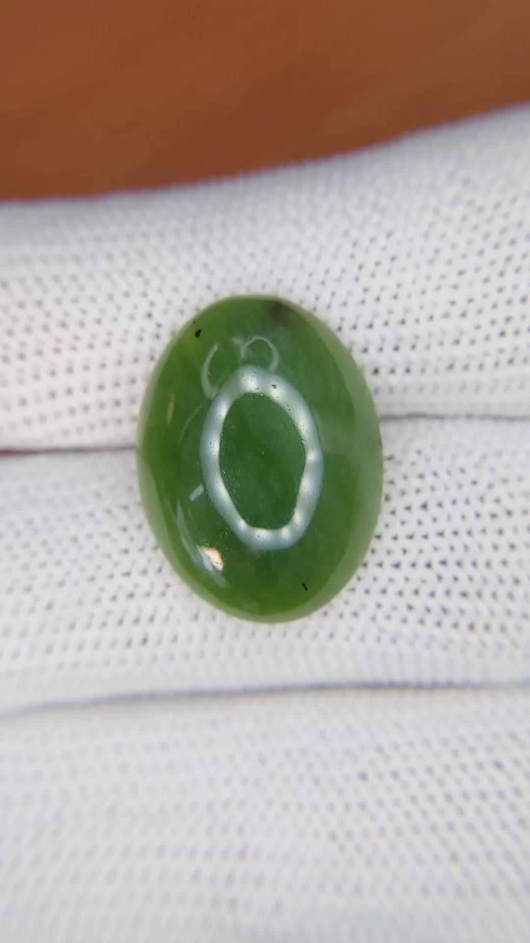 11.14 Ct. Cabochon Jade from Burma (Myanmar) Size Video